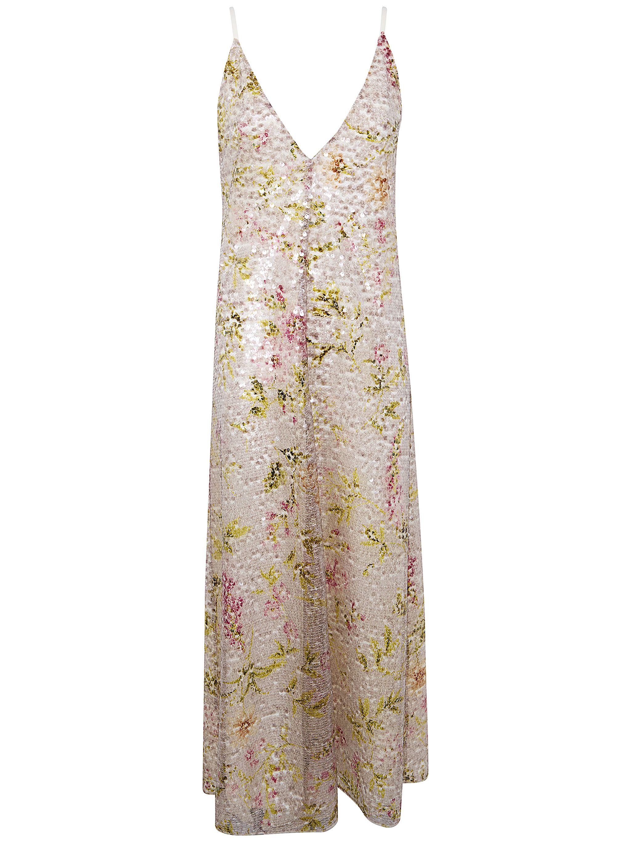 Alberta Ferretti PRINTED SEQUINS LONG DRESS Size M / US 6-8 / IT 42-44 - 5 Thumbnail