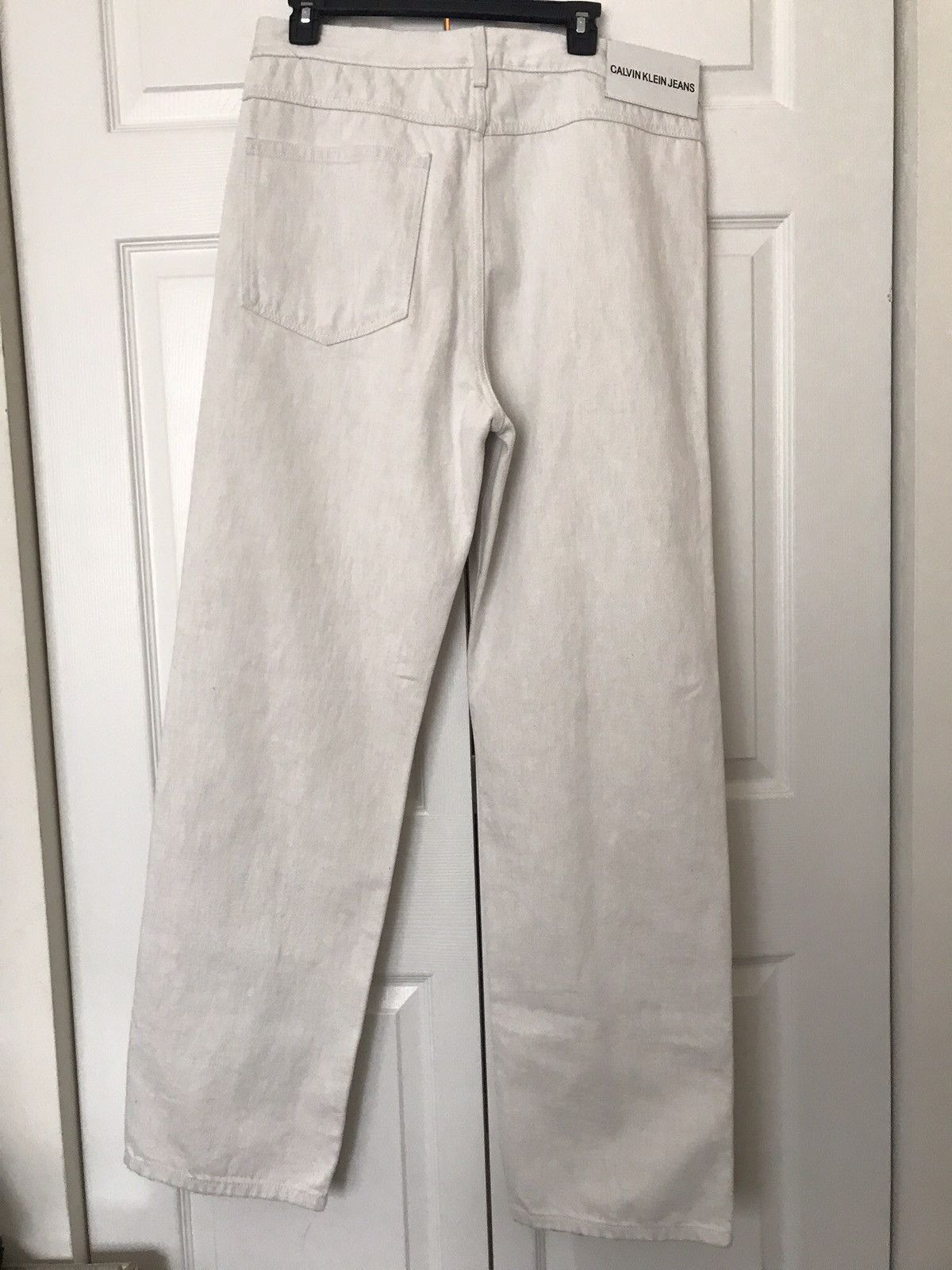 Calvin Klein 205W39NYC Calvin Klein 205W39NYC x RAF Simons Off White Wide Leg Jeans Size US 34 / EU 50 - 6 Thumbnail