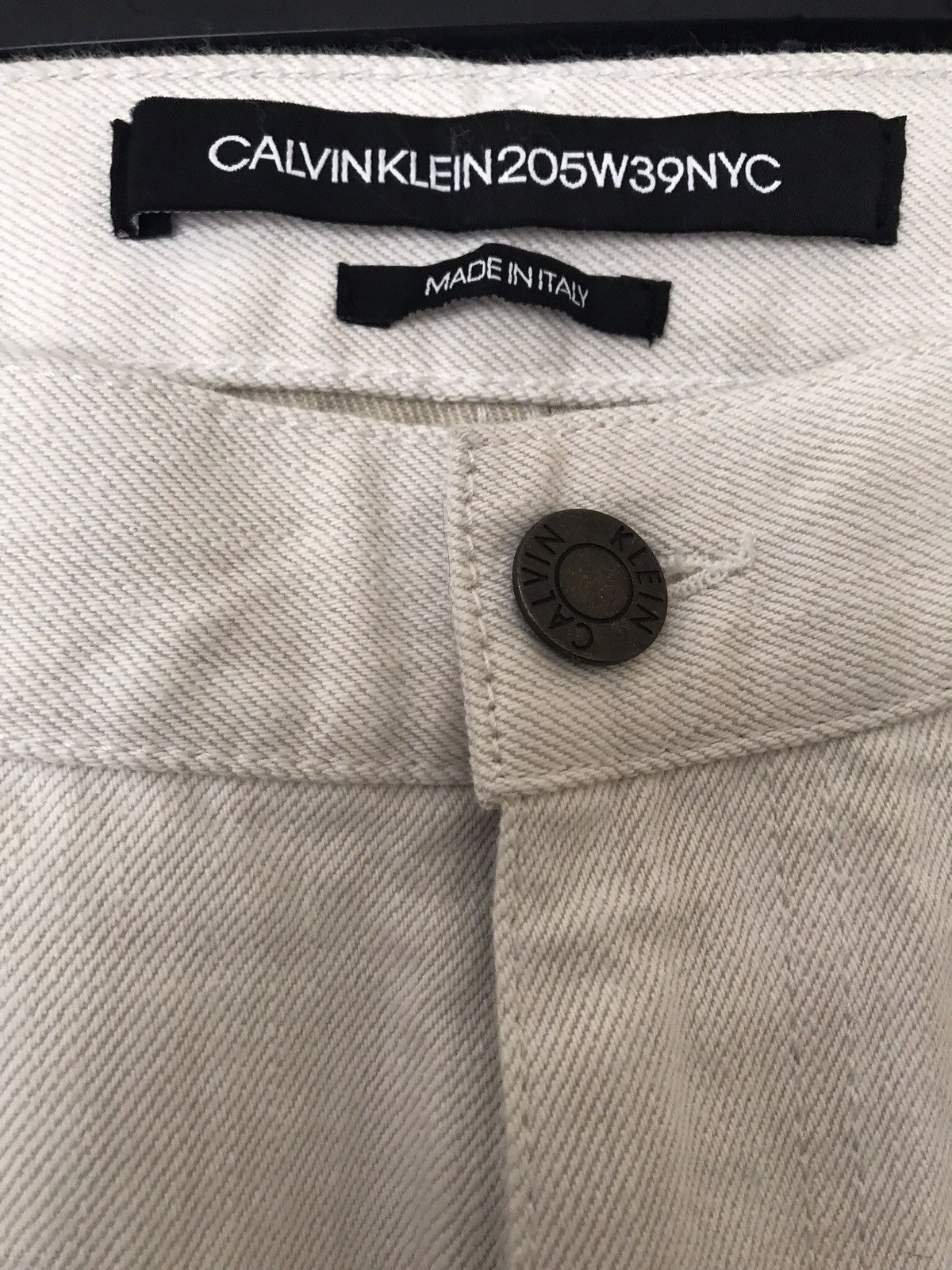 Calvin Klein 205W39NYC Calvin Klein 205W39NYC x RAF Simons Off White Wide Leg Jeans Size US 34 / EU 50 - 4 Thumbnail