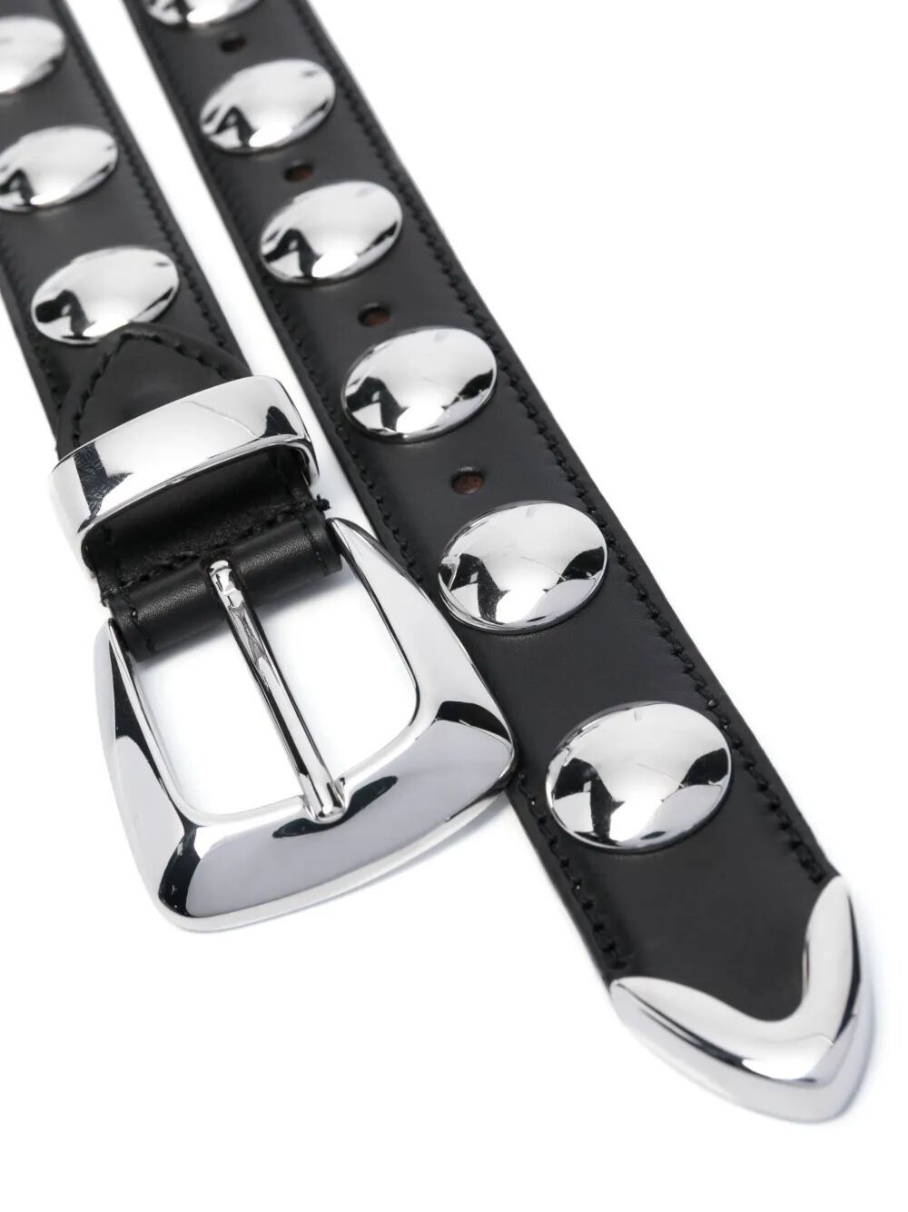 KHAITE "BENNY" BELT WITH STUDS SILVER BUCKLE 30MM Size ONE SIZE - 2 Thumbnail
