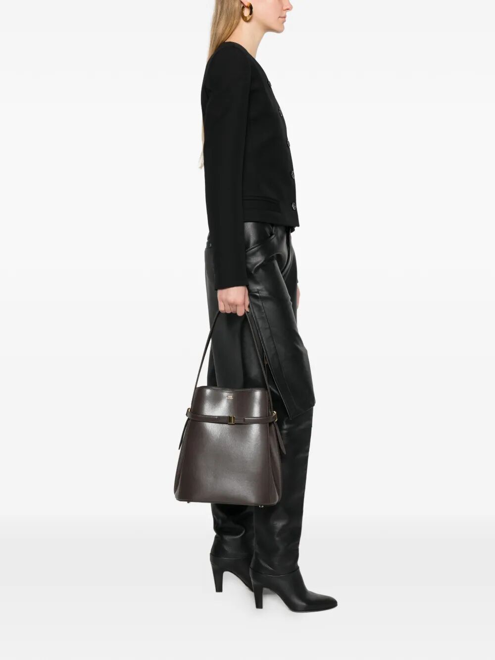 Toteme "BELTED LEATHER" BUCKET BAG Size ONE SIZE - 2 Thumbnail