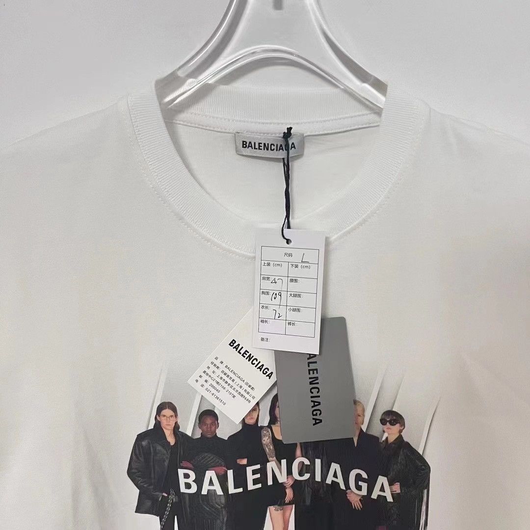 Balenciaga Balenciaga Short Sleeve T-shirt in White Size US L / EU 52-54 / 3 - 2 Thumbnail