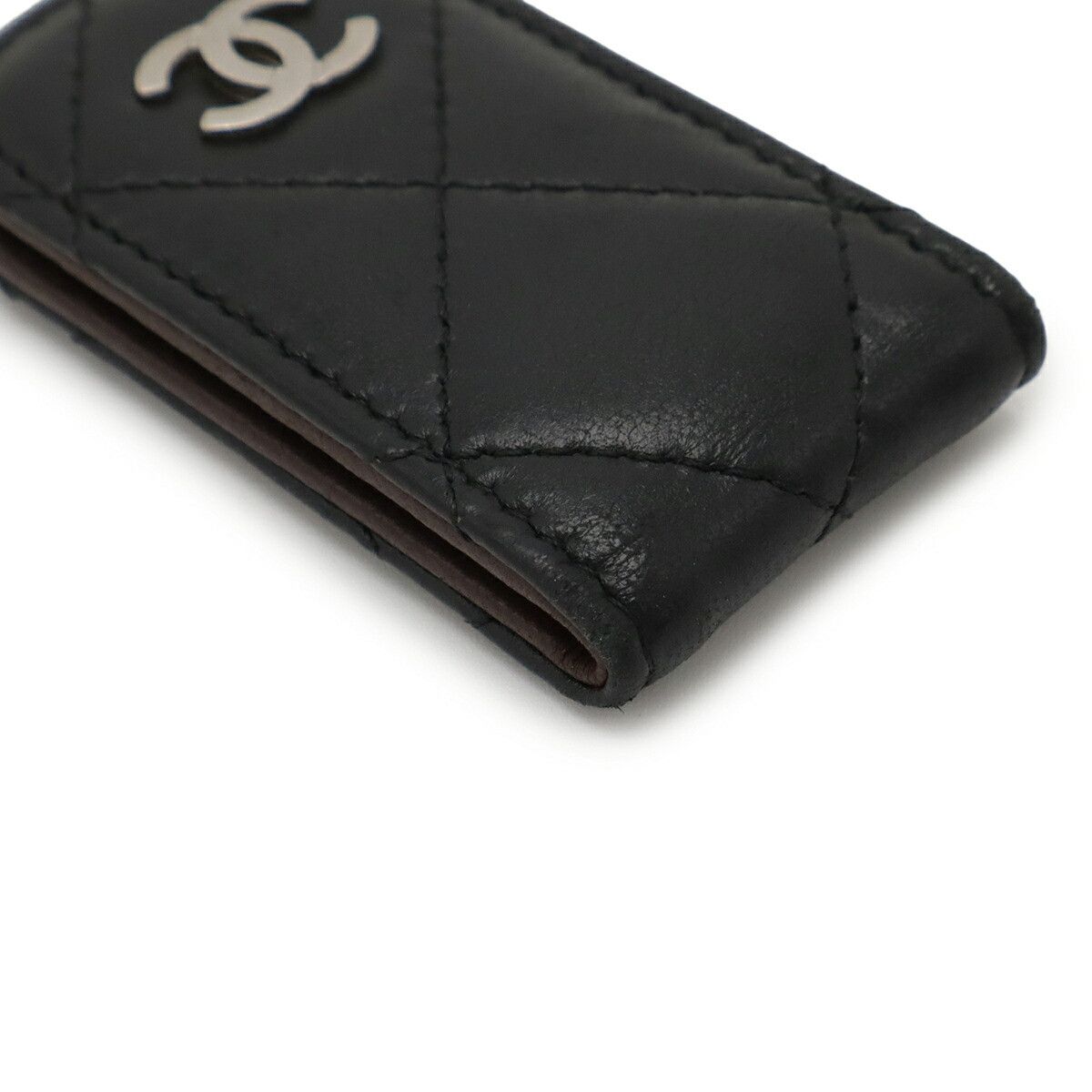 Chanel Chanel Chanel Matelassé Coco Mark Lambskin Money Clip Leather Other A80801 DUTY FREE for USA Size ONE SIZE - 3 Thumbnail