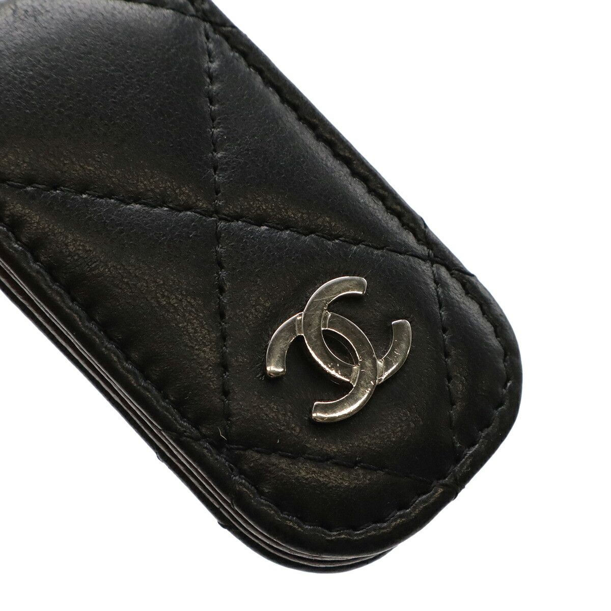 Chanel Chanel Chanel Matelassé Coco Mark Lambskin Money Clip Leather Other A80801 DUTY FREE for USA Size ONE SIZE - 4 Thumbnail