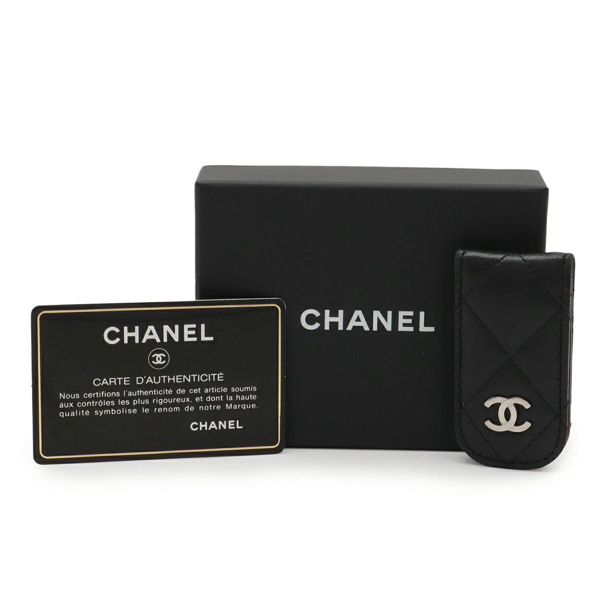 Chanel Chanel Chanel Matelassé Coco Mark Lambskin Money Clip Leather Other A80801 DUTY FREE for USA Size ONE SIZE - 6 Thumbnail