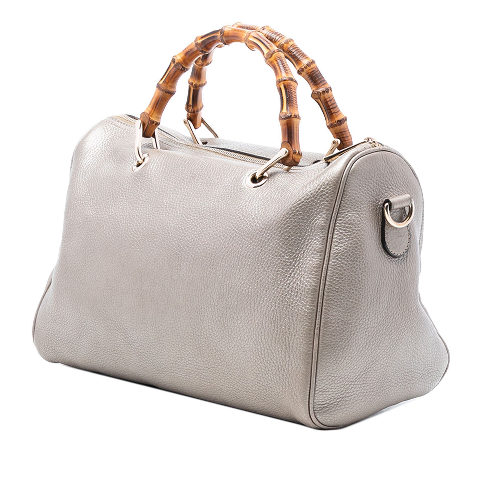 Gucci Gucci Medium Calfskin Bamboo Shopper Boston Bag Size ONE SIZE - 2 Thumbnail