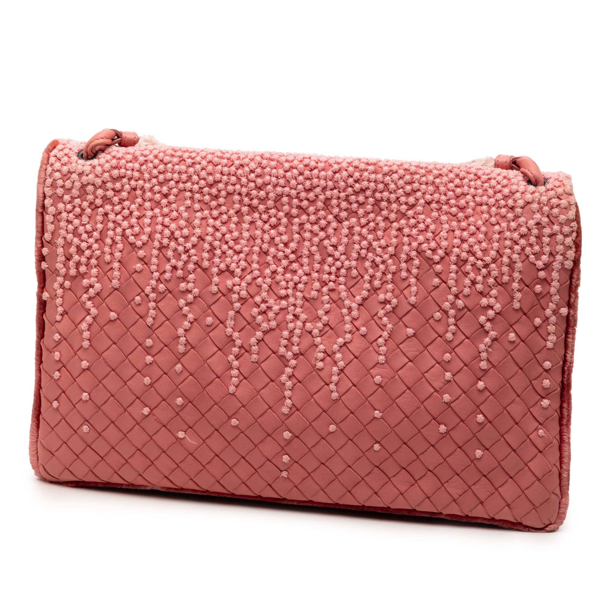 Bottega Veneta Bottega Veneta Nappa Intrecciato Embroidered Fold Over Crossbody Size ONE SIZE - 2 Thumbnail