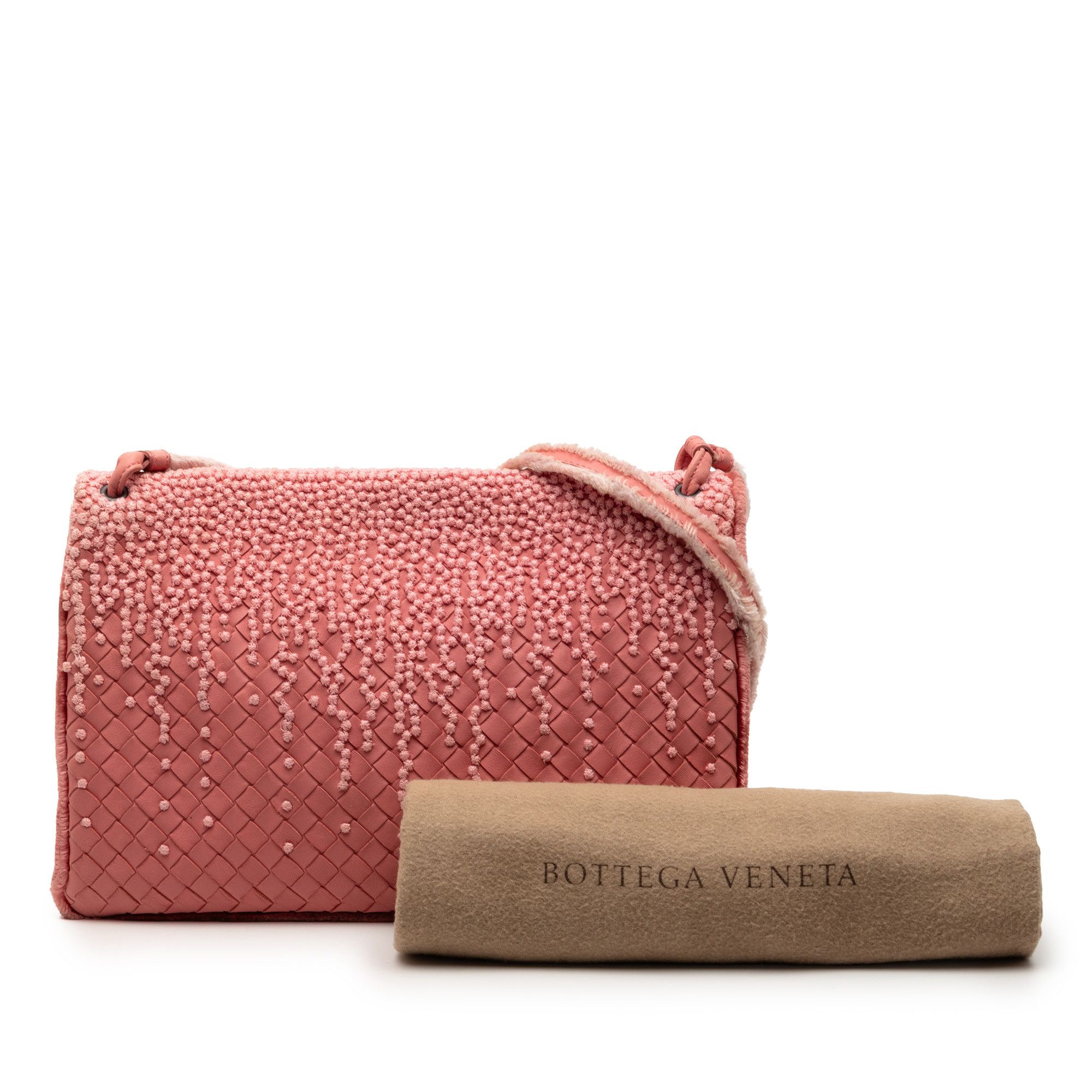 Bottega Veneta Bottega Veneta Nappa Intrecciato Embroidered Fold Over Crossbody Size ONE SIZE - 8 Thumbnail