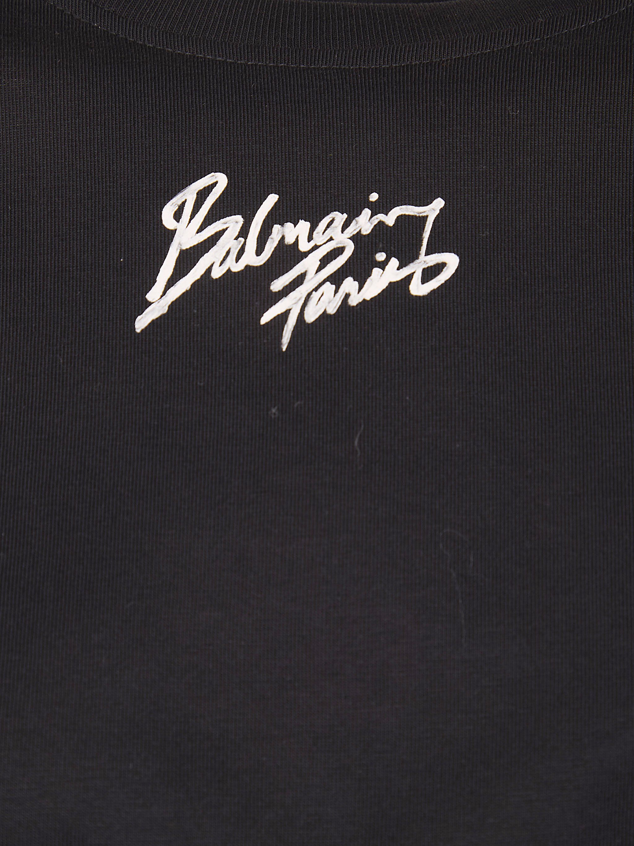 Balmain SHORT SLEEVES "BALMAIN PARIS" CROPPED T-SHIRT Size M / US 6-8 / IT 42-44 - 3 Thumbnail