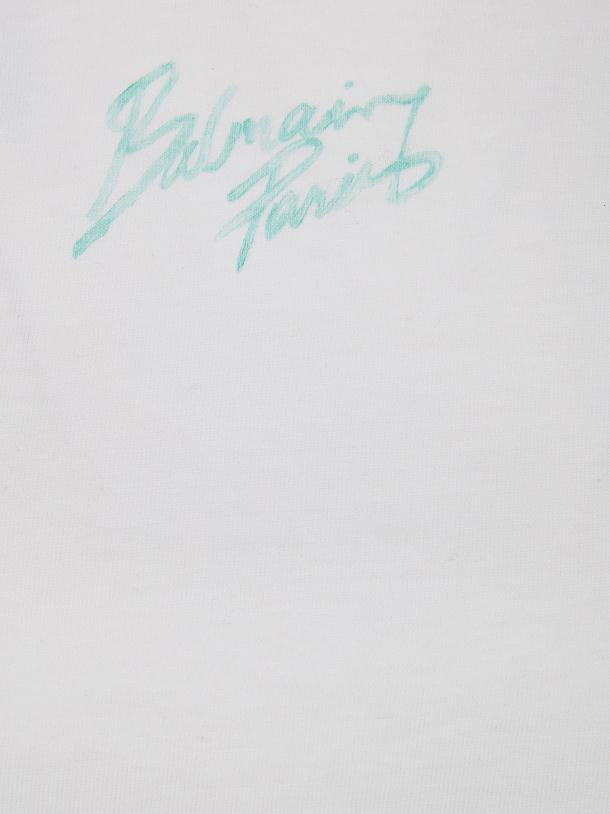 Balmain SHORT SLEEVES "BALMAIN PARIS" CROPPED T-SHIRT Size M / US 6-8 / IT 42-44 - 3 Thumbnail