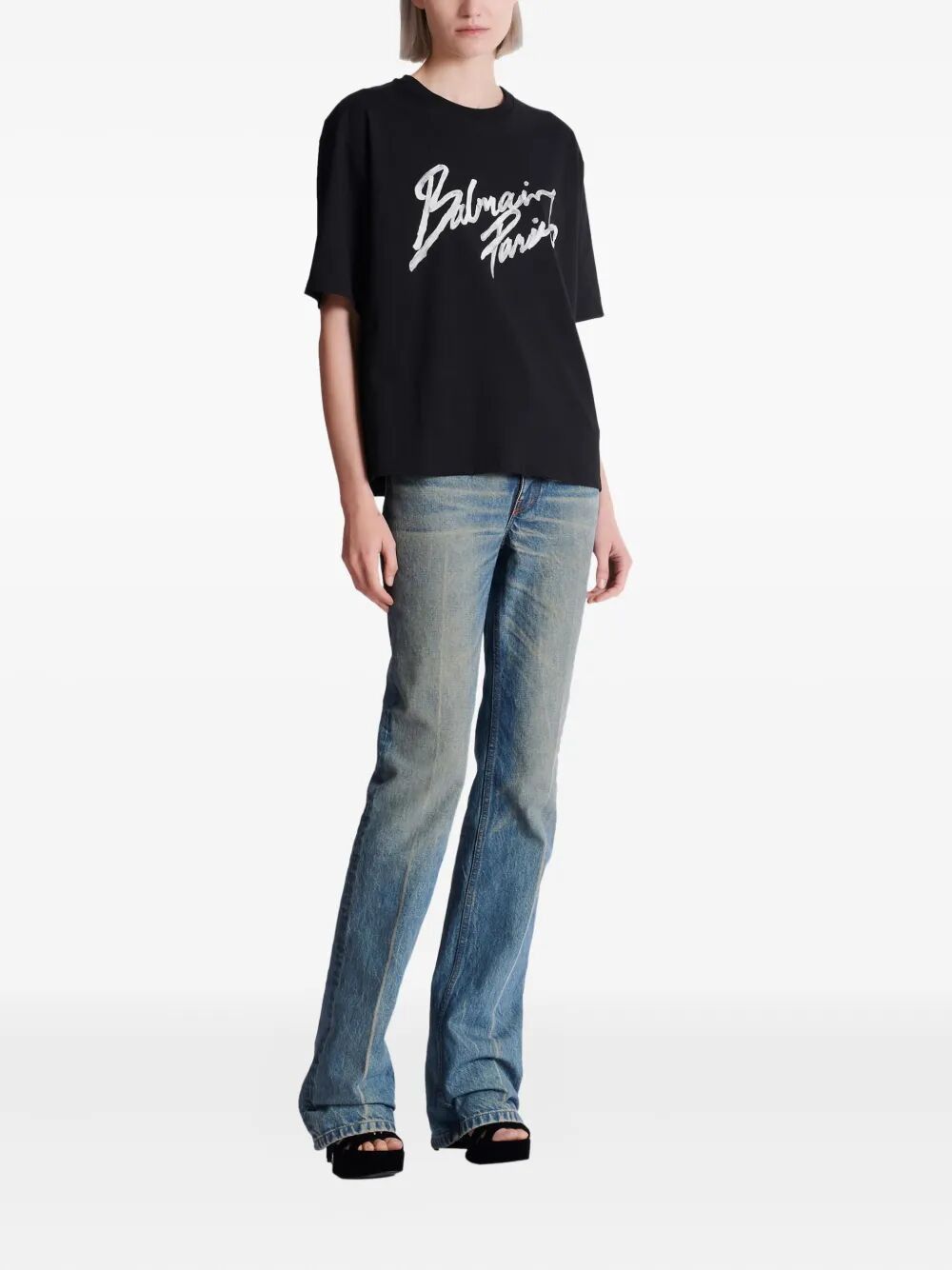 Balmain SHORT SLEEVES "BALMAIN PARIS BULKY" T-SHIRT Size M / US 6-8 / IT 42-44 - 3 Thumbnail