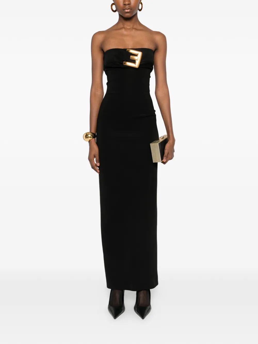 Balmain BELTED BUSTIER COMPACT JERSEY LONG DRESS Size S / US 4 / IT 40 - 6 Thumbnail