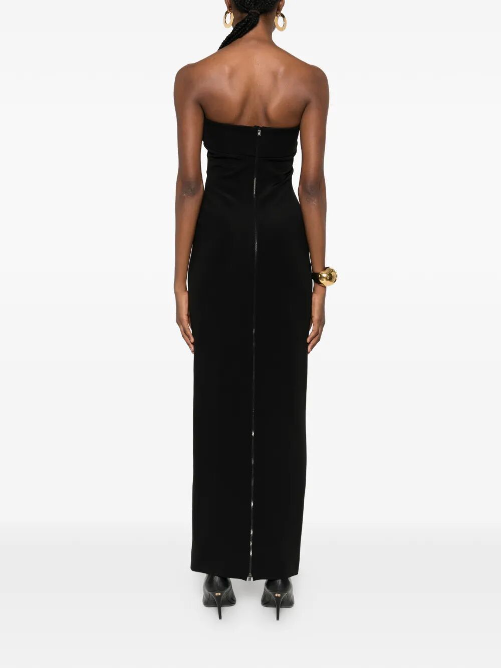 Balmain BELTED BUSTIER COMPACT JERSEY LONG DRESS Size S / US 4 / IT 40 - 5 Thumbnail