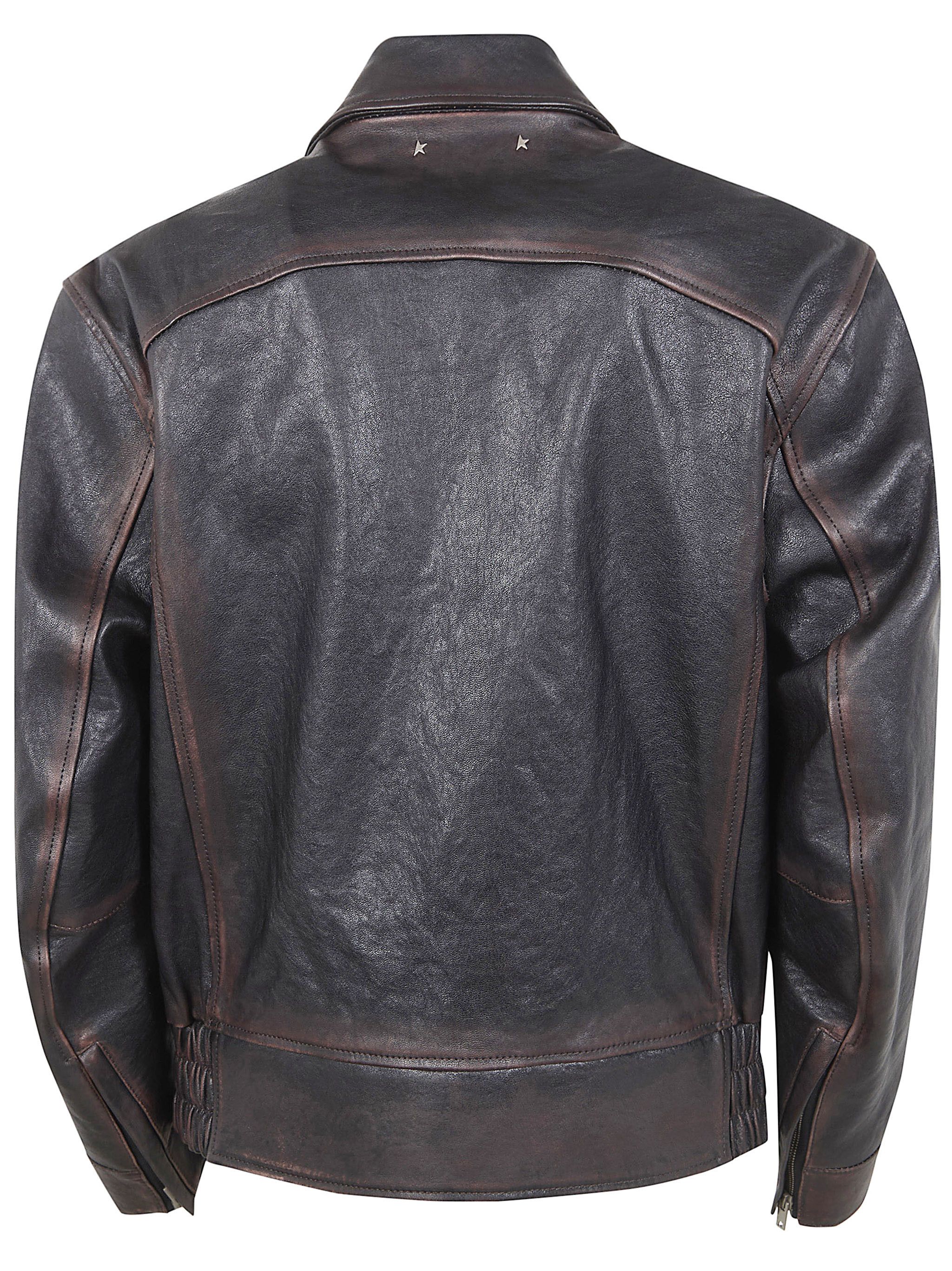 Golden Goose "JOURNEY M`S" BOMBER JACKET PRINCE NAPPA LEATHER Size US L / EU 52-54 / 3 - 2 Thumbnail