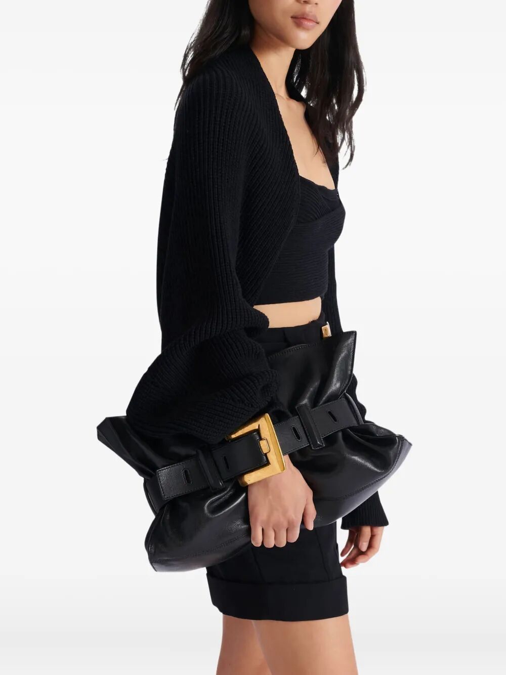 Balmain "ANTHEM" MEDIUM CALFSKIN SHOULDER BAG Size ONE SIZE - 4 Thumbnail