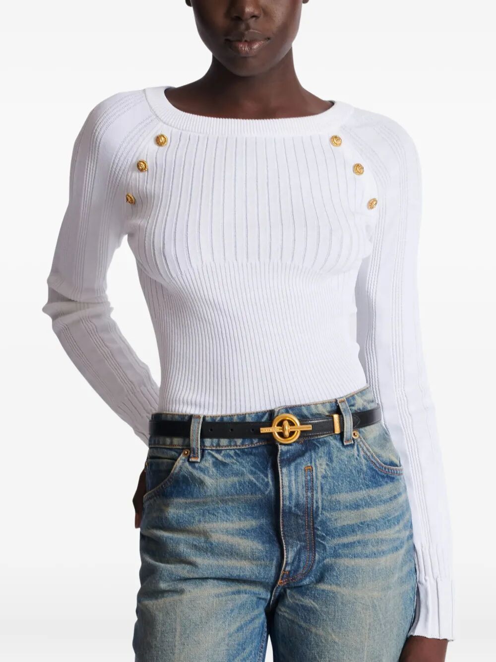 Balmain "T-BAR" 2CM CALFSKIN BELT Size ONE SIZE - 4 Thumbnail