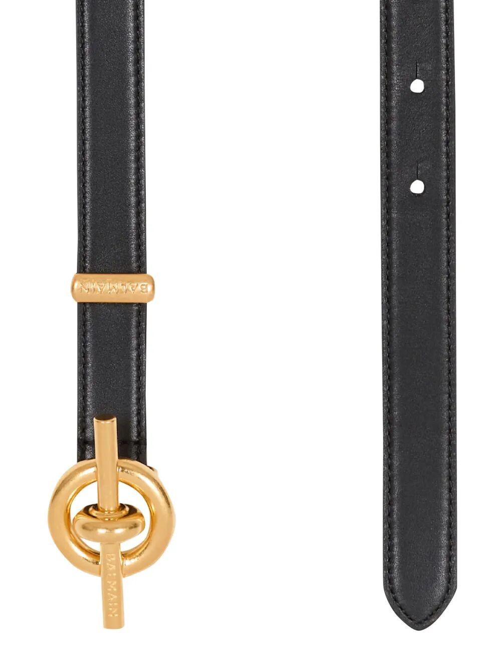 Balmain "T-BAR" 2CM CALFSKIN BELT Size ONE SIZE - 2 Thumbnail