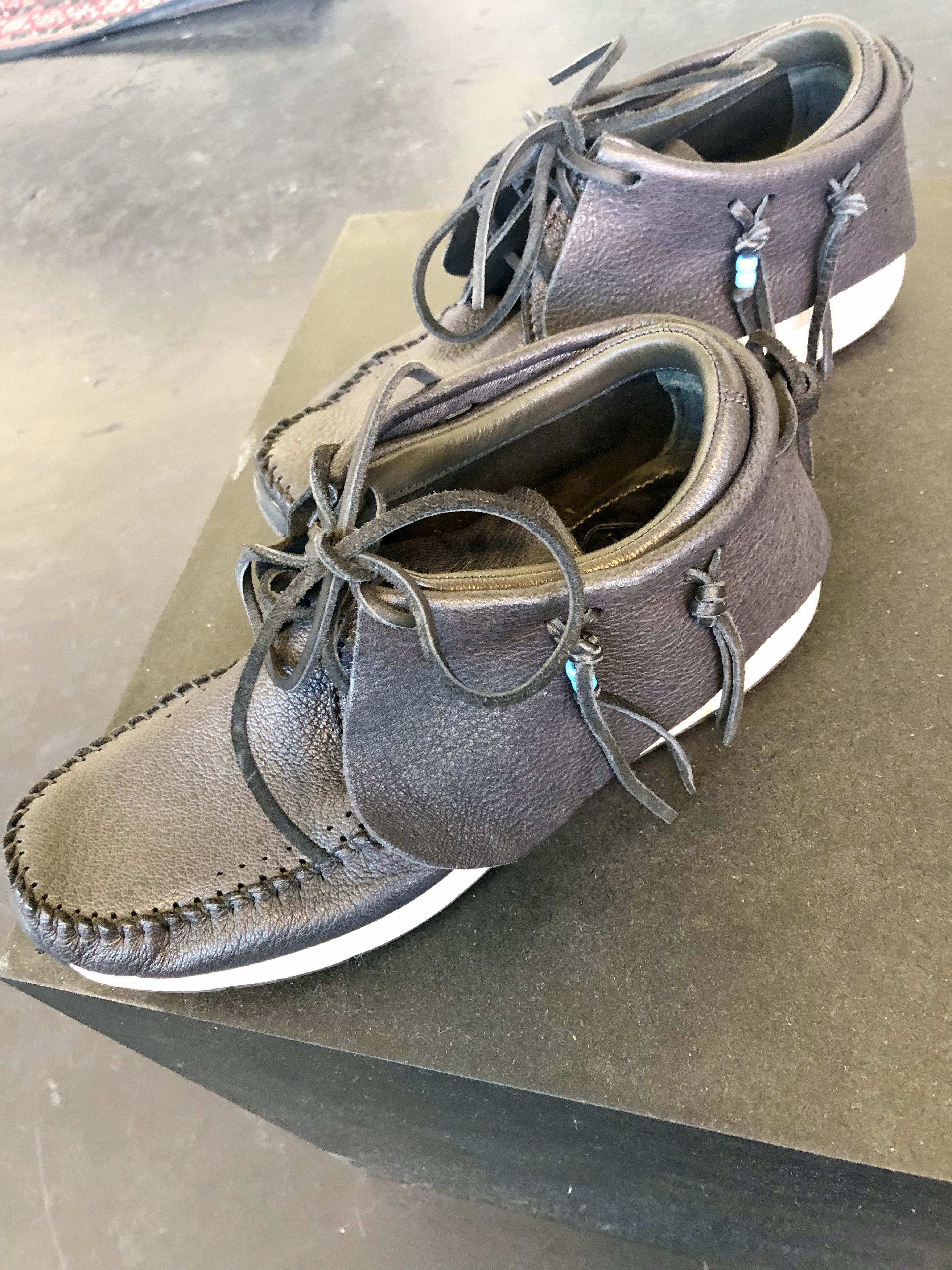 Visvim Fbt Red Deer Leather , Black Shoes, Men's (Size 8)