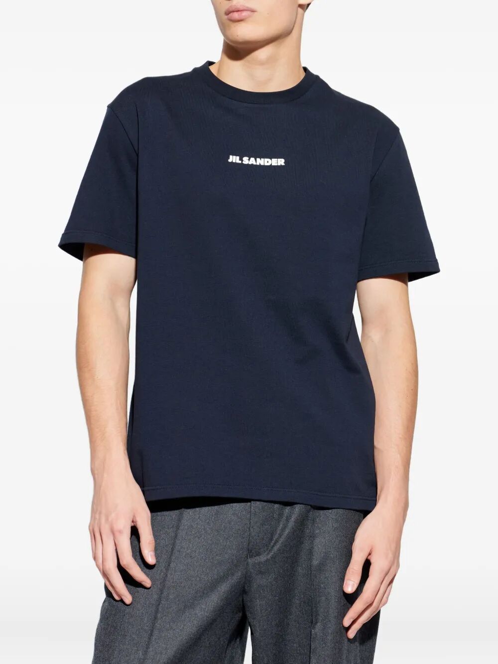 Jil Sander CREWNECK SHORT SLEEVES LOGO T-SHIRT Size US L / EU 52-54 / 3 - 4 Thumbnail