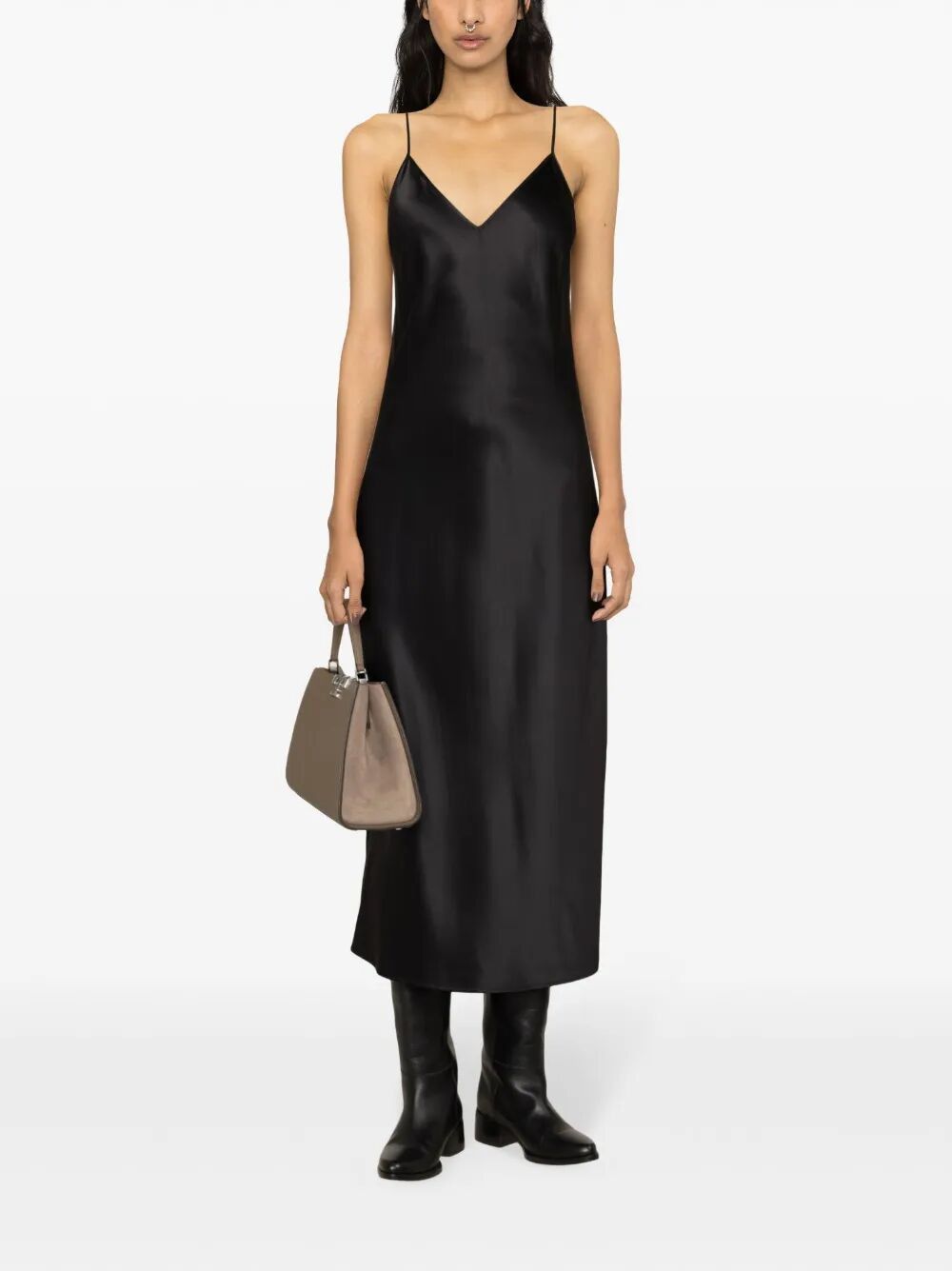Joseph "CLEA" DRESS SILK SATIN Size S / US 4 / IT 40 - 4 Thumbnail