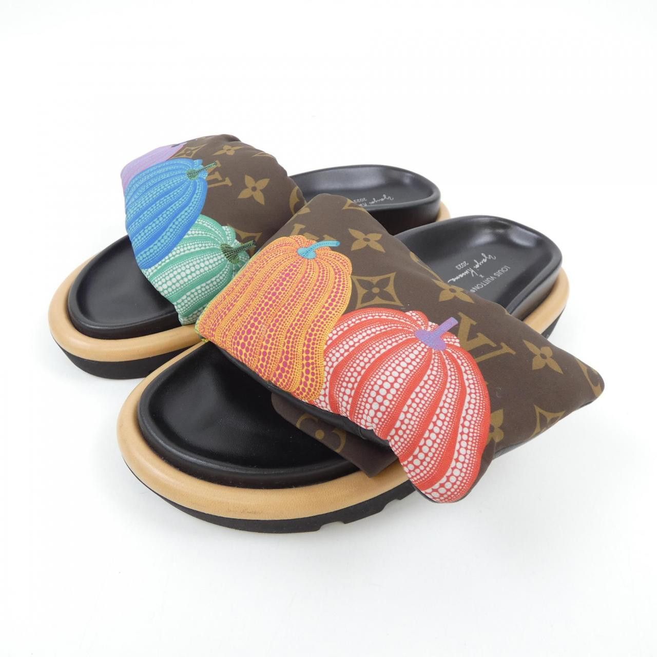 Louis Vuitton Louis Vuitton Louis Vuitton LV×YK Pool Pillow Line Sandal Sandal Canvas Shoes DUTY FREE for USA Size ONE SIZE - 3 Thumbnail