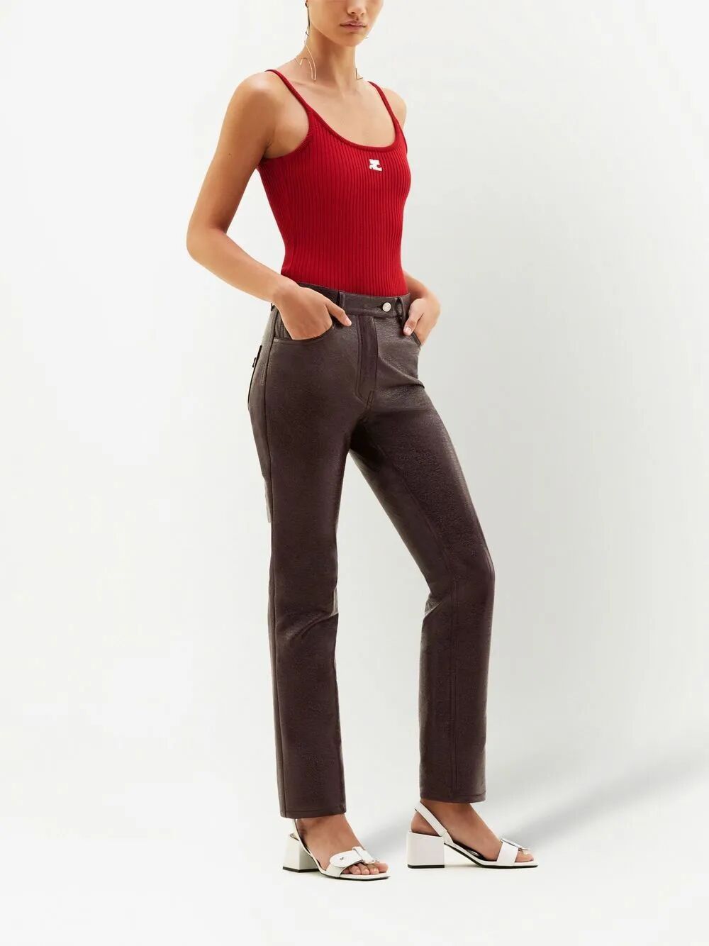 Courreges "REEDITION" KNIT TANK TOP Size L / US 10 / IT 46 - 4 Thumbnail