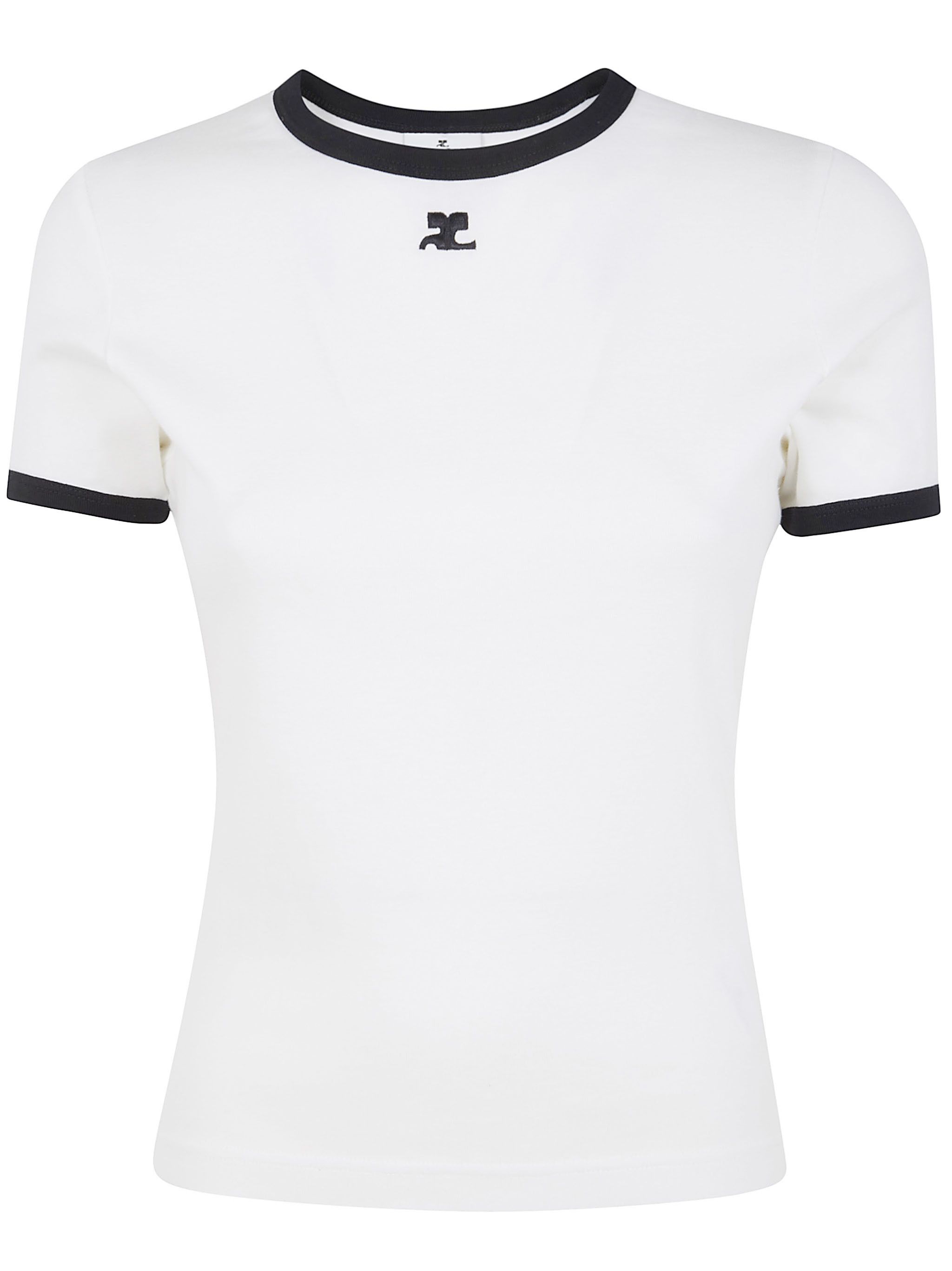 Courreges "SIGNATURE CONTRAST" T-SHIRT Size L / US 10 / IT 46 - 5 Thumbnail