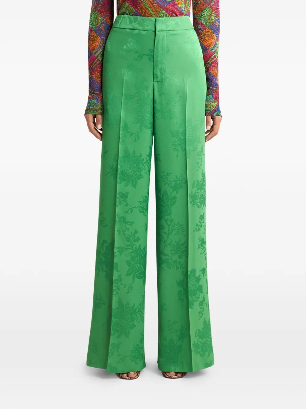 Etro FLARED HIGH WAISTED TROUSERS Size 30" / US 8 / IT 44 - 2 Thumbnail