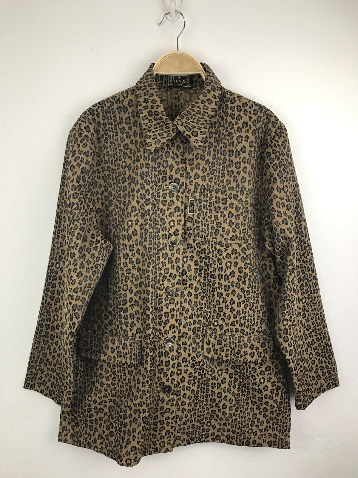 Fendi Leopard Long Jacket