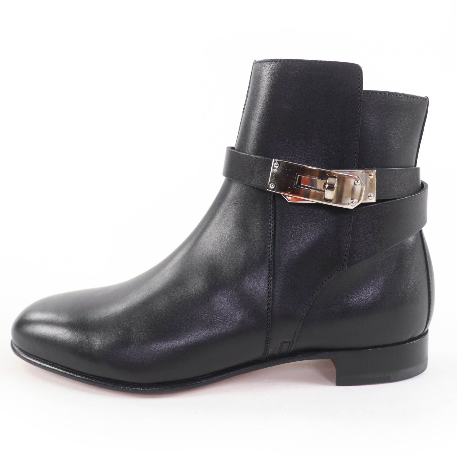 Hermes Hermes Hermès Neo Kelly Buckle35.5 Leather Short Boots Leather Shoes DUTY FREE for USA Size ONE SIZE - 5 Thumbnail