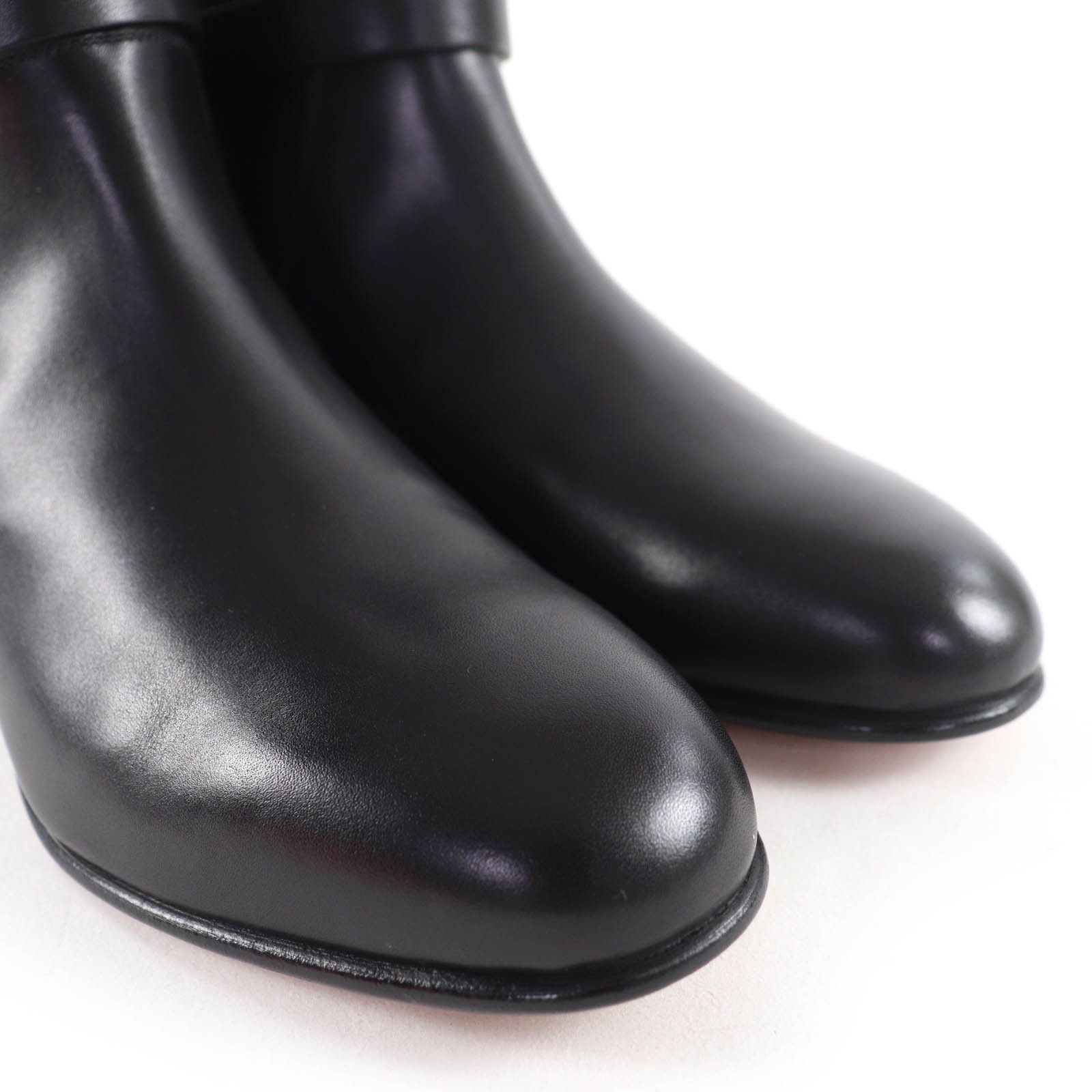 Hermes Hermes Hermès Neo Kelly Buckle35.5 Leather Short Boots Leather Shoes DUTY FREE for USA Size ONE SIZE - 8 Thumbnail