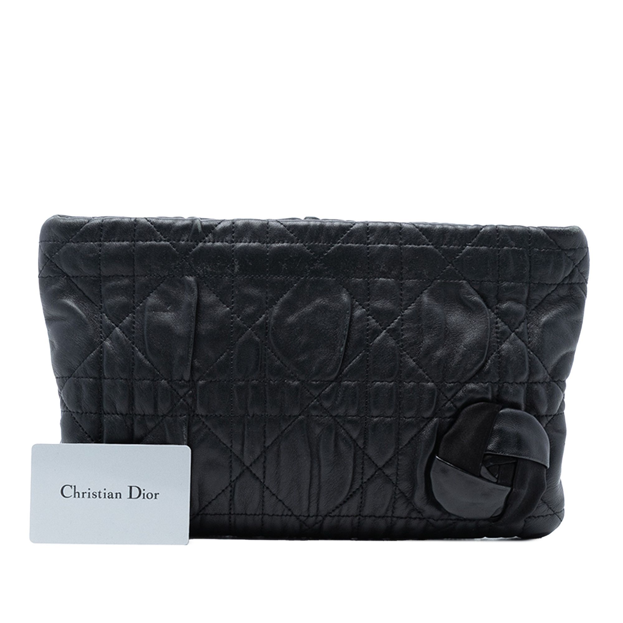 Dior Dior Calfskin Cannage Rose Clutch Size ONE SIZE - 8 Thumbnail