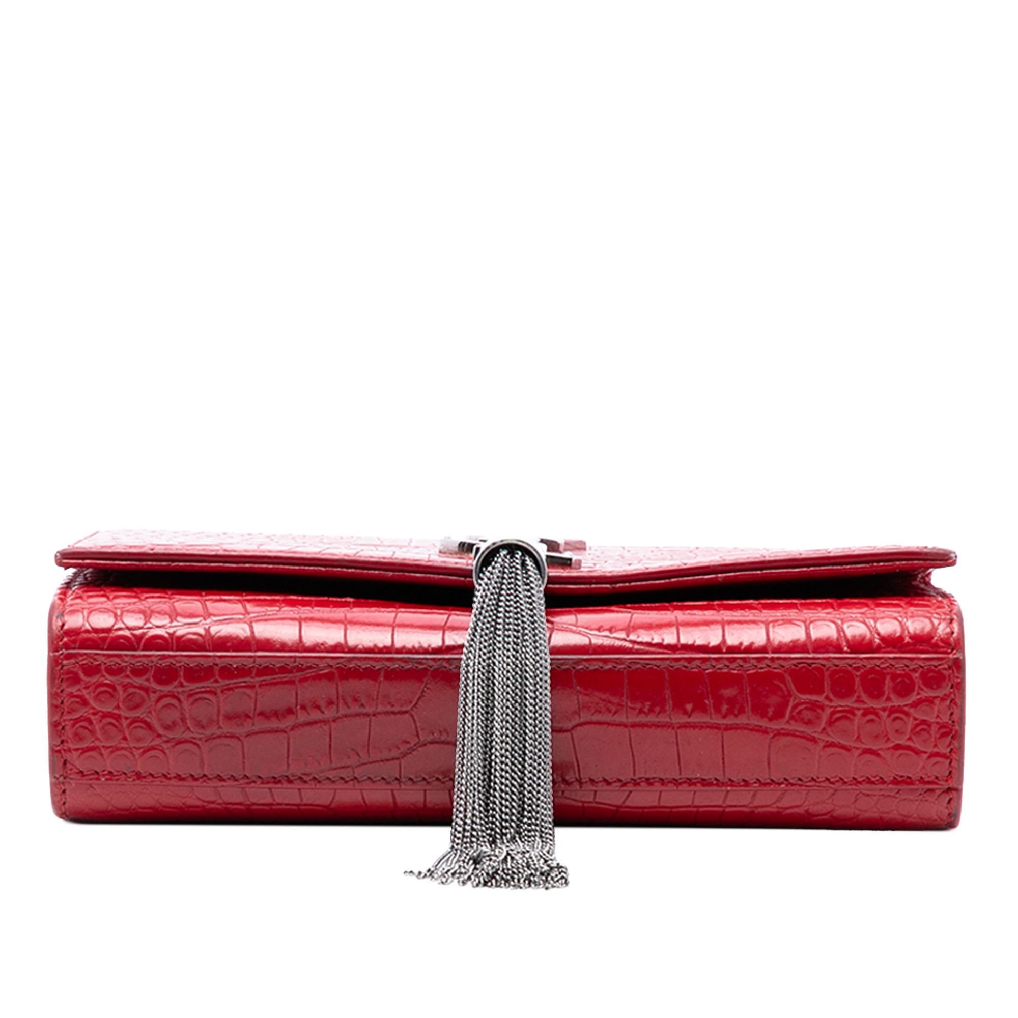 Yves Saint Laurent Yves Saint Laurent Small Embossed Leather Kate Tassel Crossbody Size ONE SIZE - 3 Thumbnail