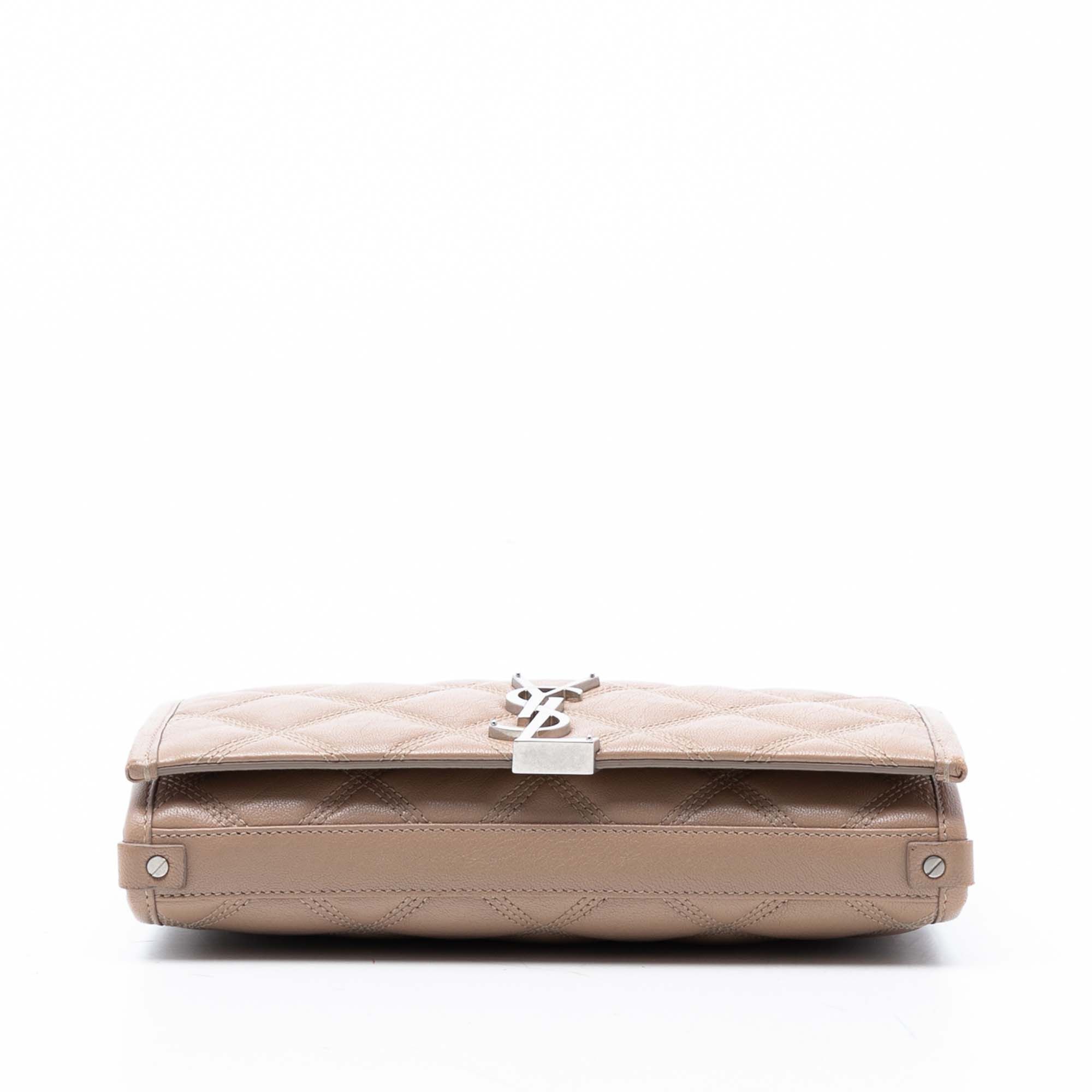 Yves Saint Laurent Yves Saint Laurent Quilted Diamond Lambskin Becky Wallet on Chain Size ONE SIZE - 3 Thumbnail