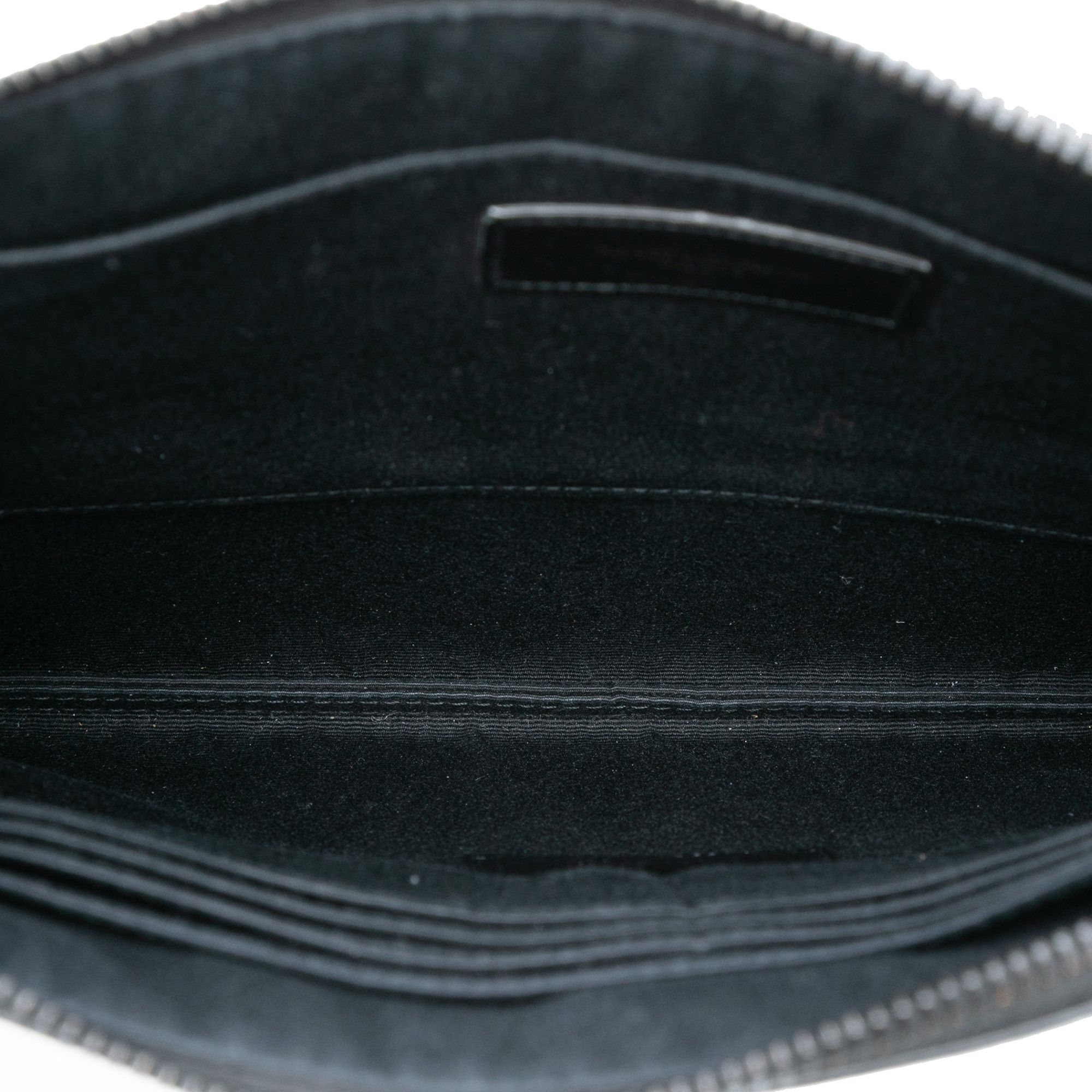 Yves Saint Laurent Yves Saint Laurent Croc Embossed Leather Monogram Clutch Size ONE SIZE - 4 Thumbnail