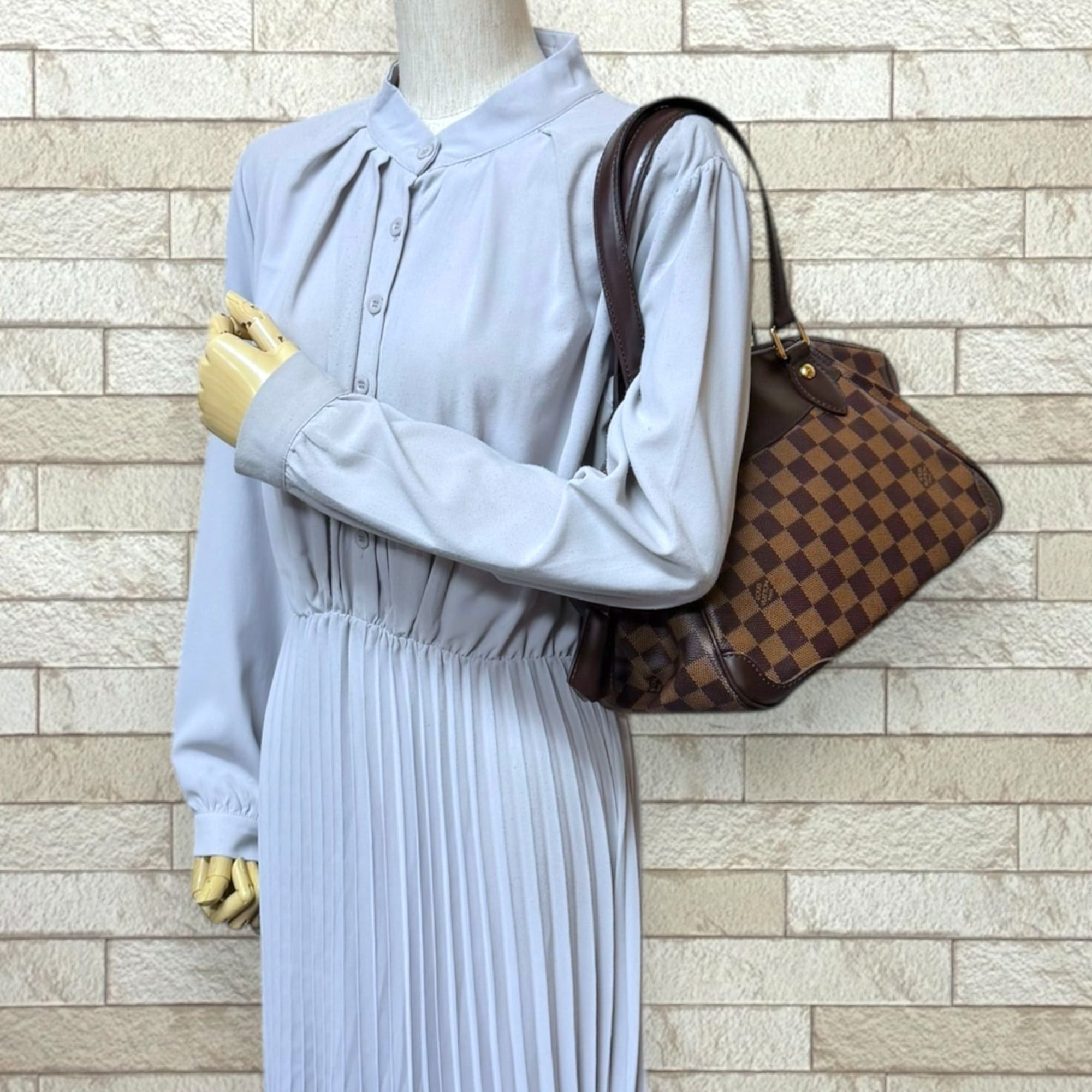 Louis Vuitton Louis Vuitton Verona PM Damier Handbag, Canvas N41117, Brown, Women's, LOUIS VUITTON Size ONE SIZE - 2 Thumbnail