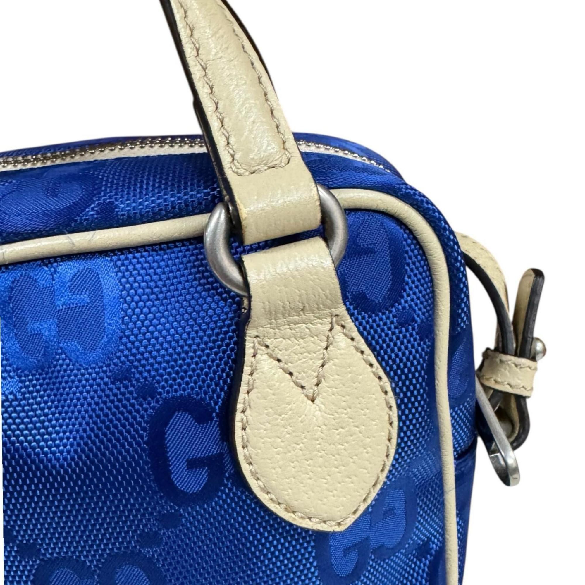 Gucci Gucci Ob the Grid Shoulder Bag, Nylon 625850, Blue, Unisex, GUCCI 2-Way Size ONE SIZE - 7 Thumbnail