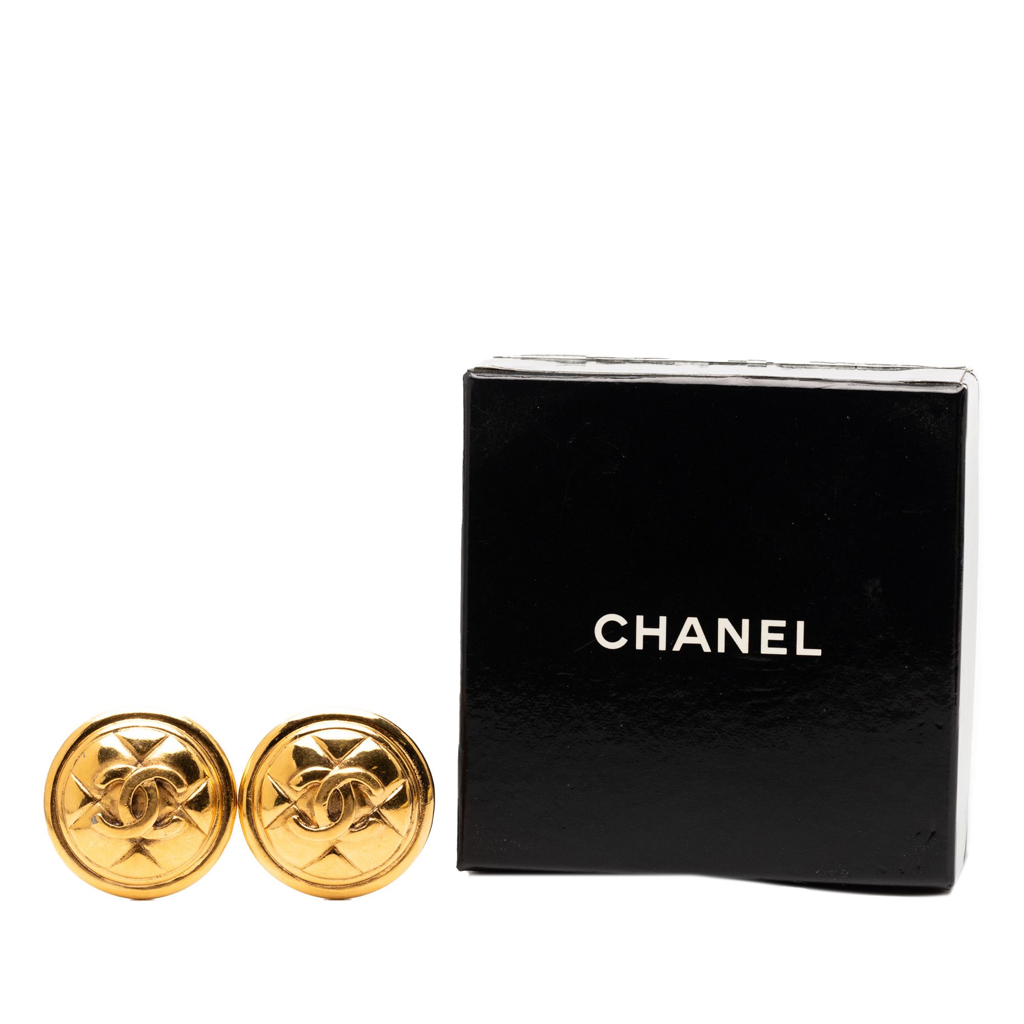 Chanel Chanel Gold Plated CC Quilted Round Clip On Earrings Size ONE SIZE - 6 Thumbnail