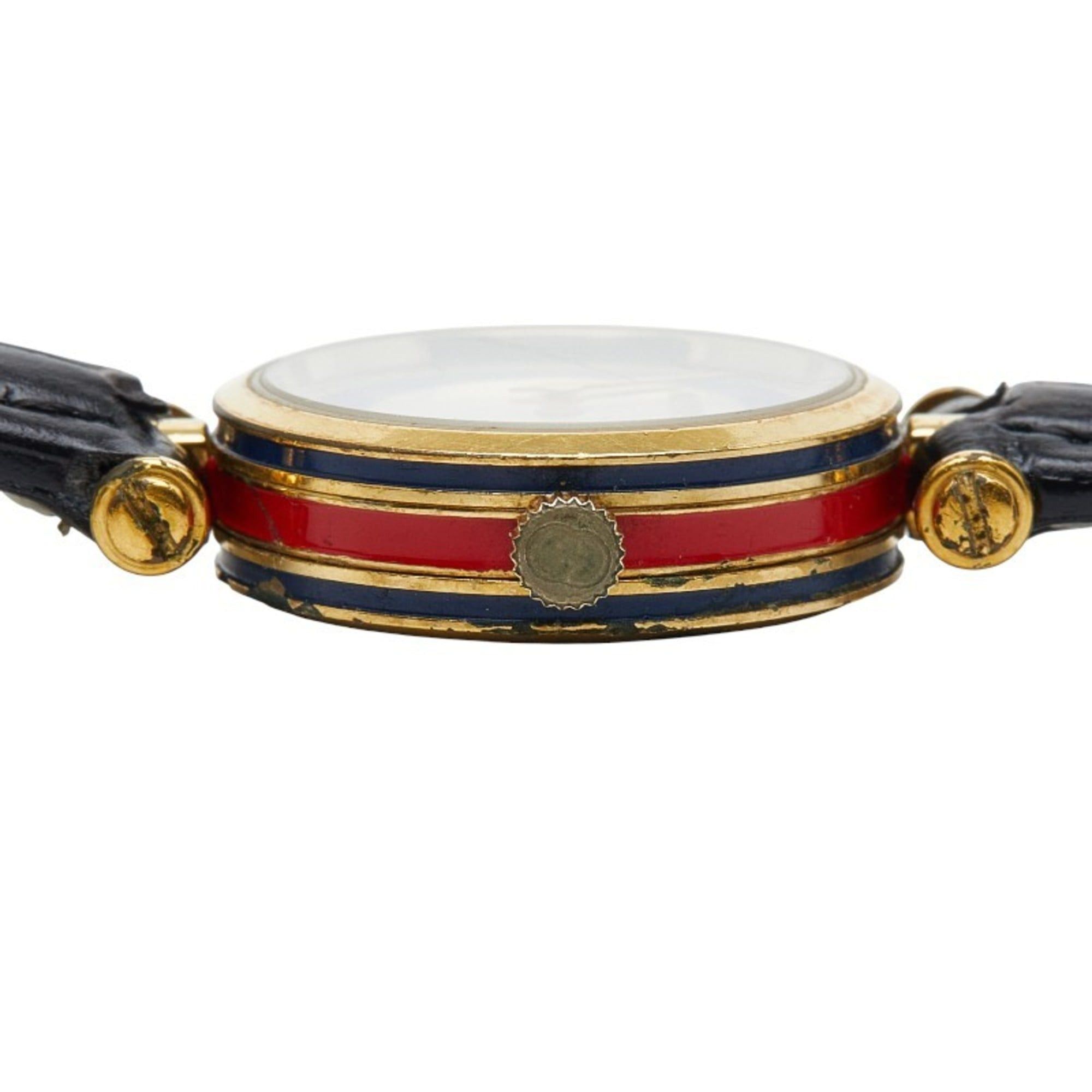 Gucci Gucci Sherry Line Watch, Aftermarket Strap, Quartz Movement, Silver Dial, Plated, Women's, GUCCI Size ONE SIZE - 5 Thumbnail