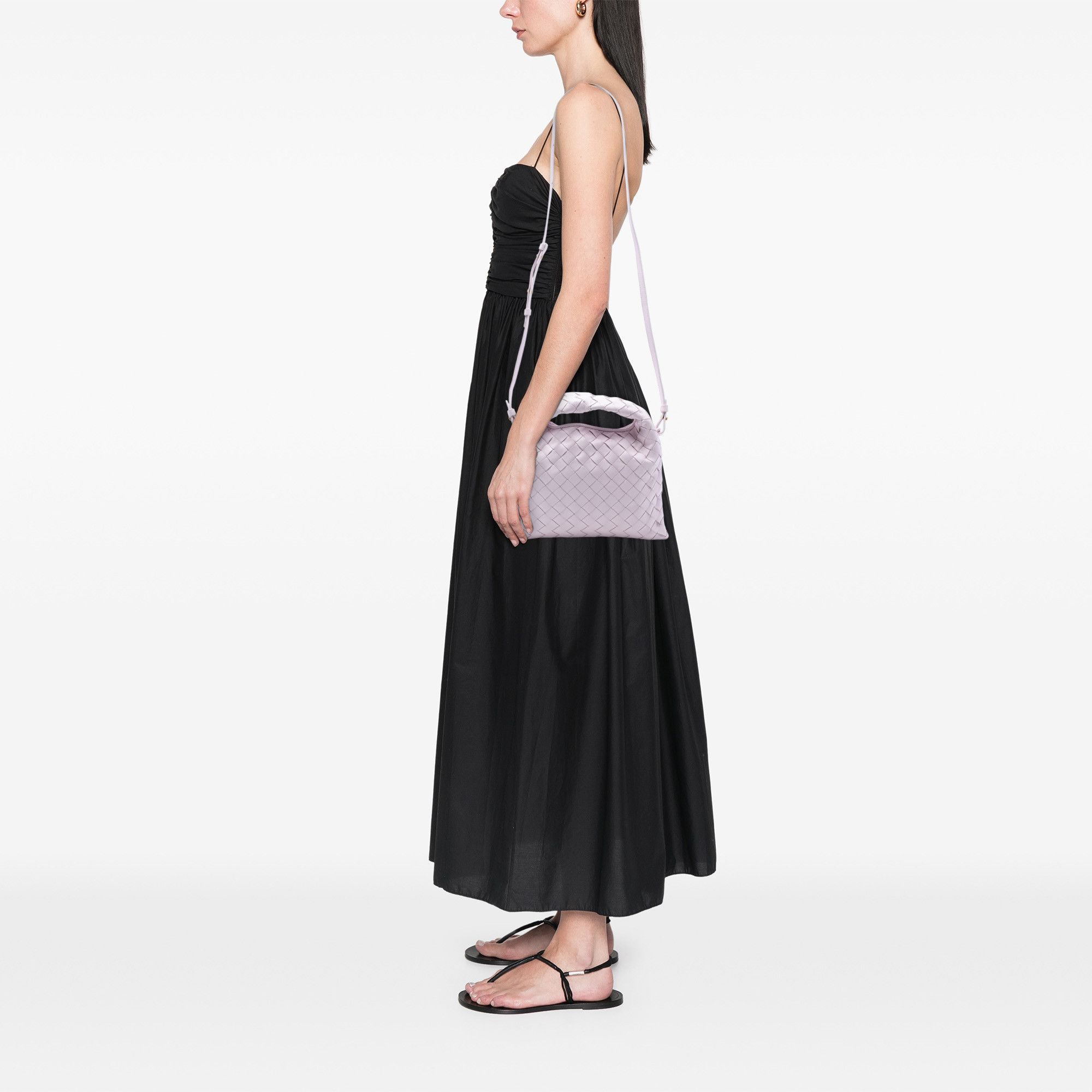 Bottega Veneta Bottega Veneta Mini Calfskin Intrecciato Hop Satchel Size ONE SIZE - 7 Thumbnail
