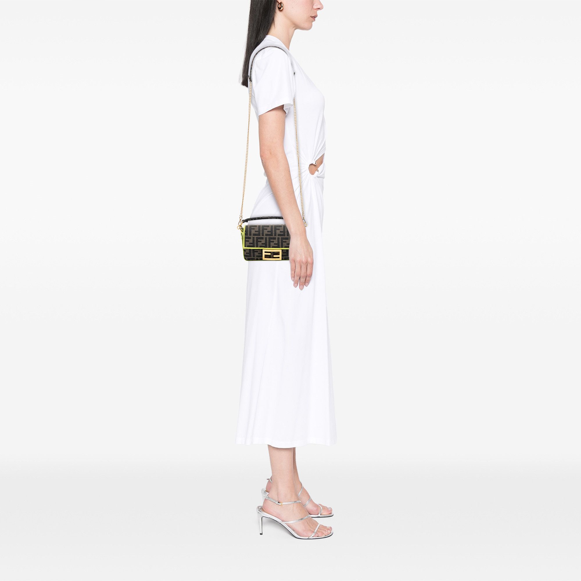 Fendi Fendi Mini Zucca Canvas 1974 Roma Amor Baguette Crossbody Size ONE SIZE - 7 Thumbnail