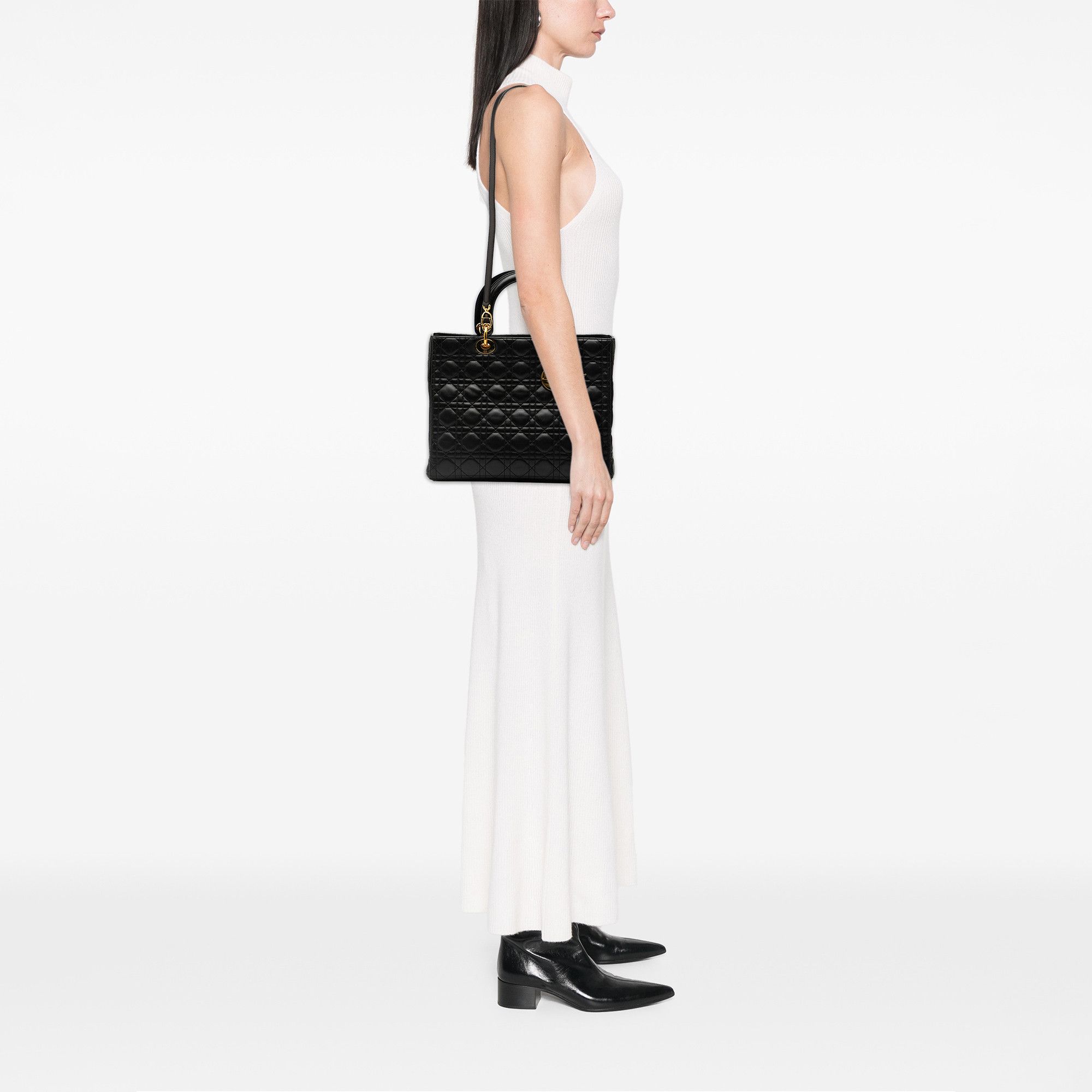 Dior Dior Large Lambskin Cannage Lady Dior Size ONE SIZE - 7 Thumbnail