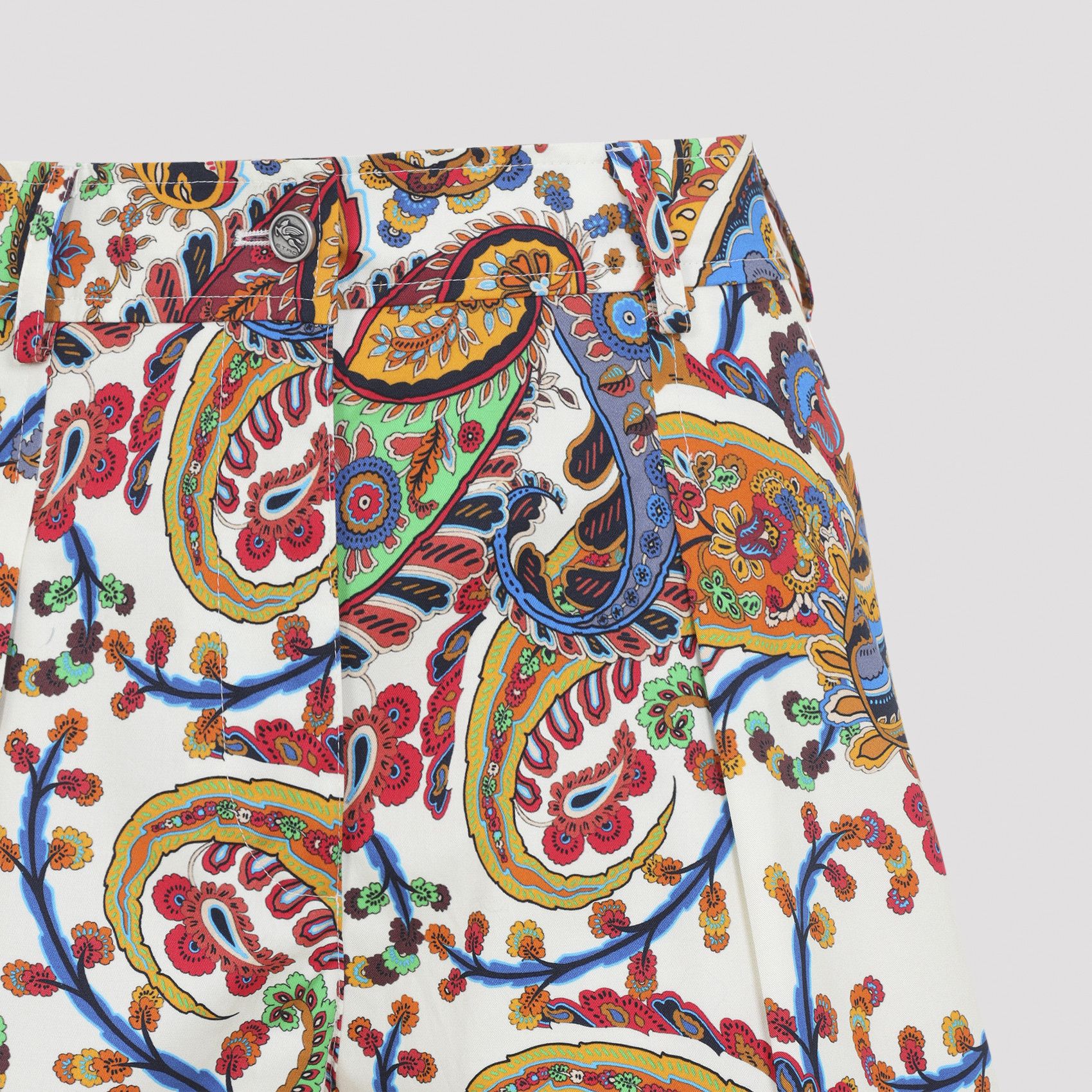 Etro Etro Pleated Shorts With Back Patch Pockets Size 28" / US 6 / IT 42 - 3 Thumbnail