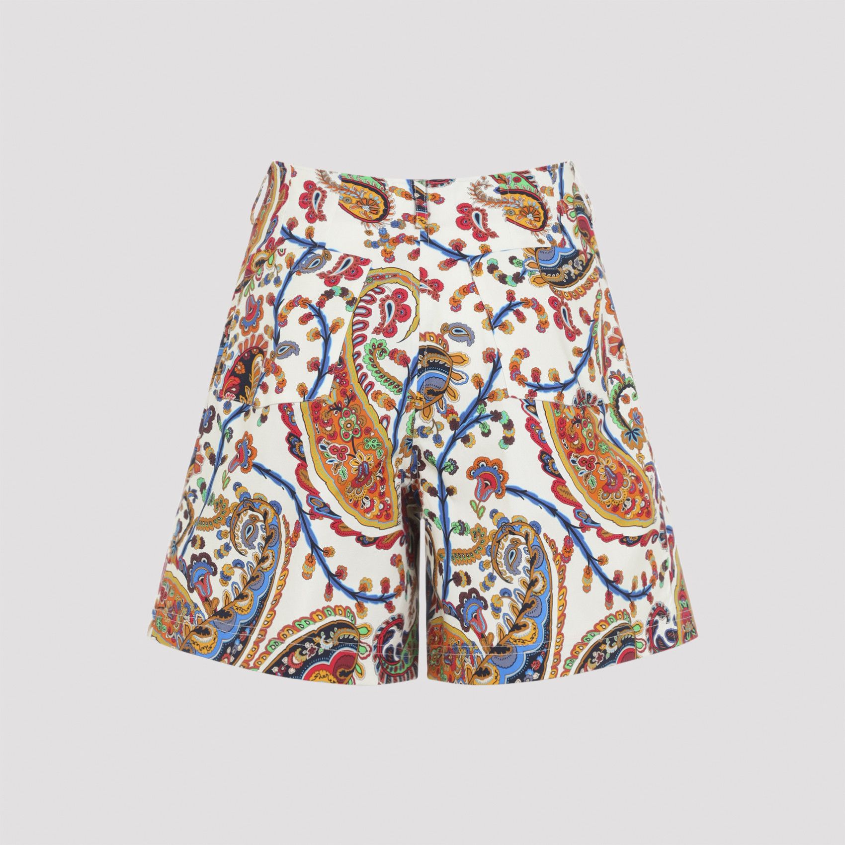 Etro Etro Pleated Shorts With Back Patch Pockets Size 28" / US 6 / IT 42 - 2 Thumbnail