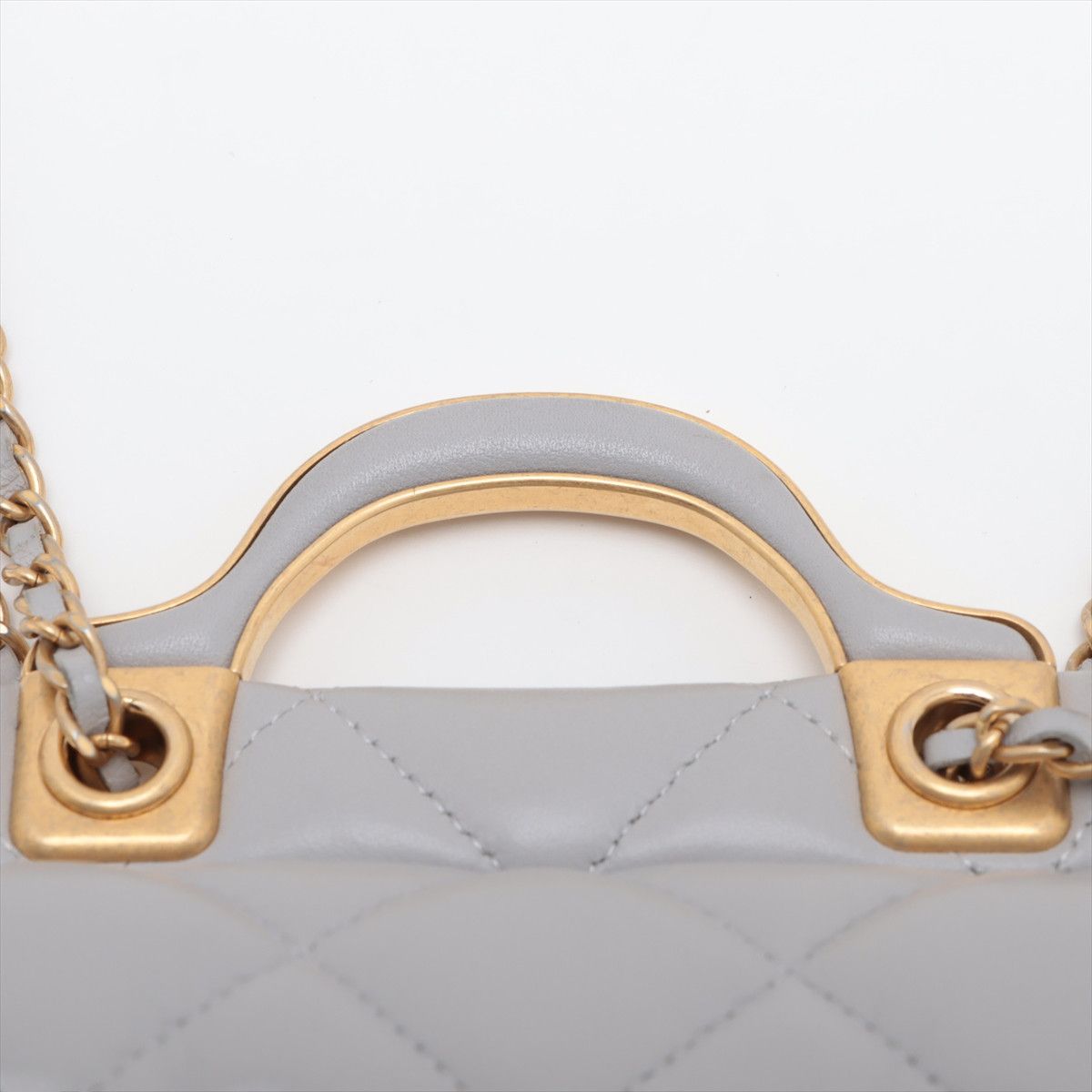Chanel Chanel Lady Handle Flap Card Holder on Chain Quilted Calfskin Size ONE SIZE - 7 Thumbnail