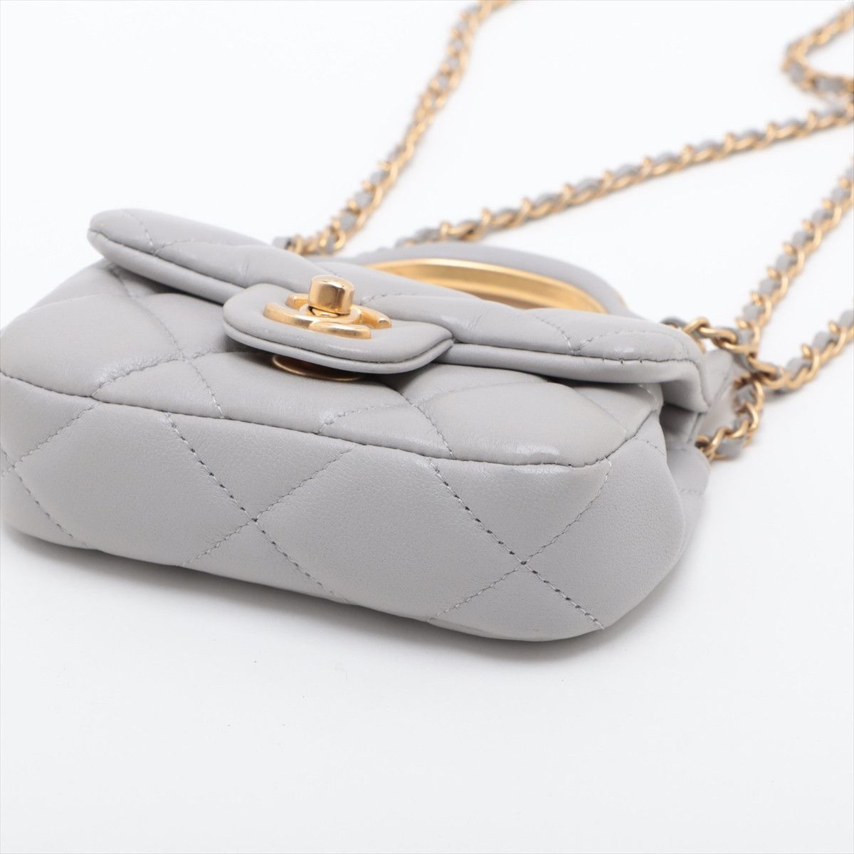 Chanel Chanel Lady Handle Flap Card Holder on Chain Quilted Calfskin Size ONE SIZE - 3 Thumbnail