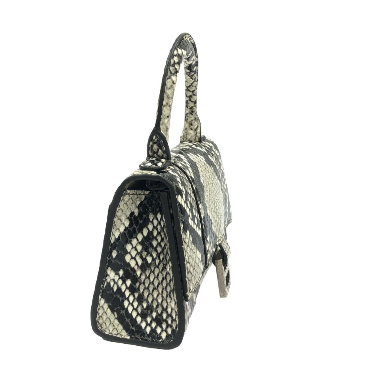 Balenciaga Balenciaga Hourglass Top Handle Bag Python Embossed Leather Size ONE SIZE - 3 Thumbnail