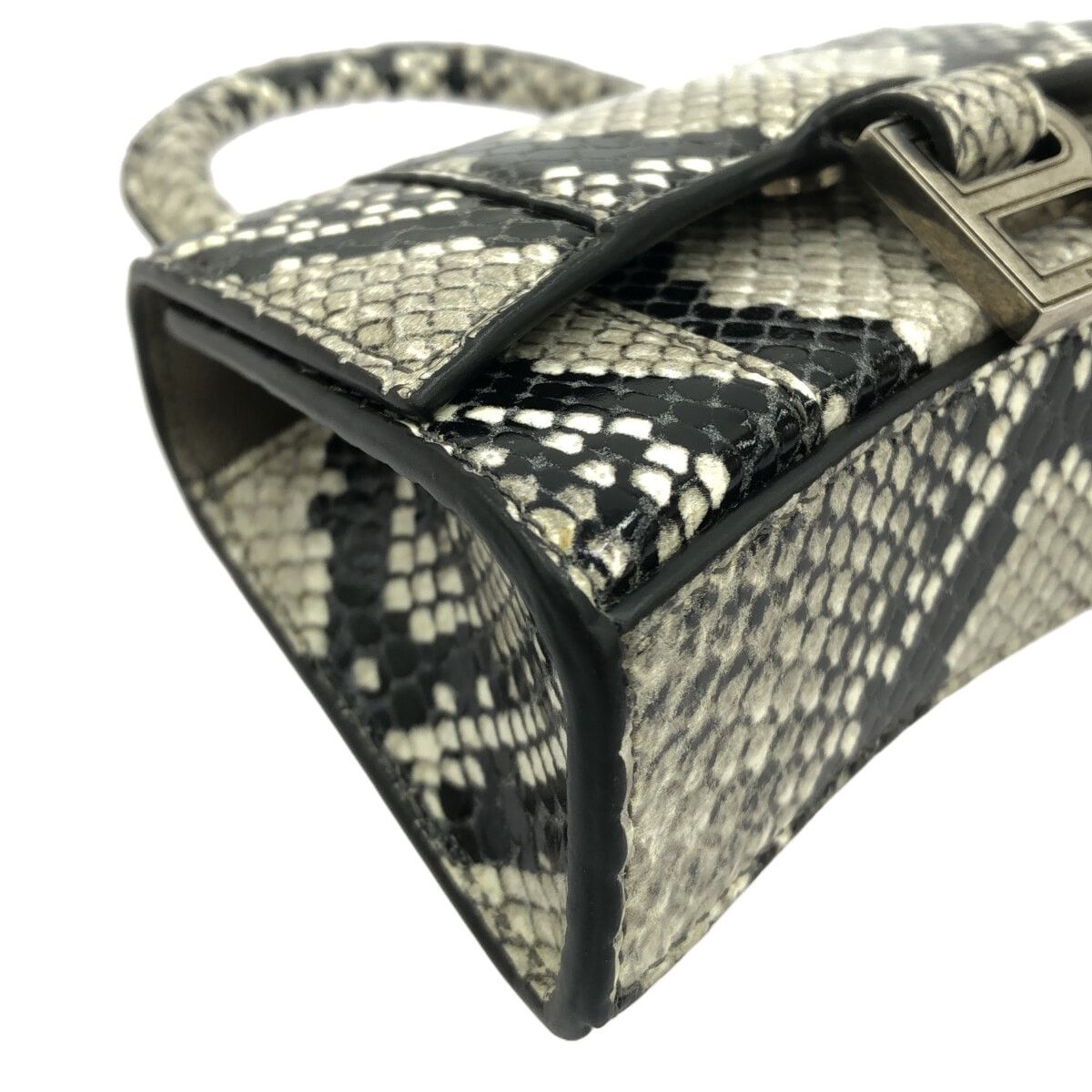 Balenciaga Balenciaga Hourglass Top Handle Bag Python Embossed Leather Size ONE SIZE - 8 Thumbnail
