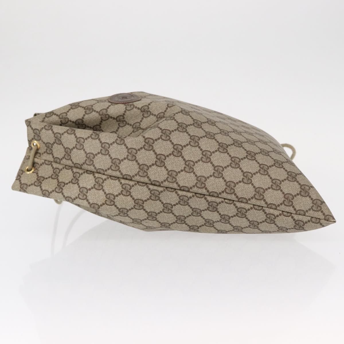 Gucci Gucci Drawstring Shoulder Bag GG Canvas with Leather Size ONE SIZE - 4 Thumbnail