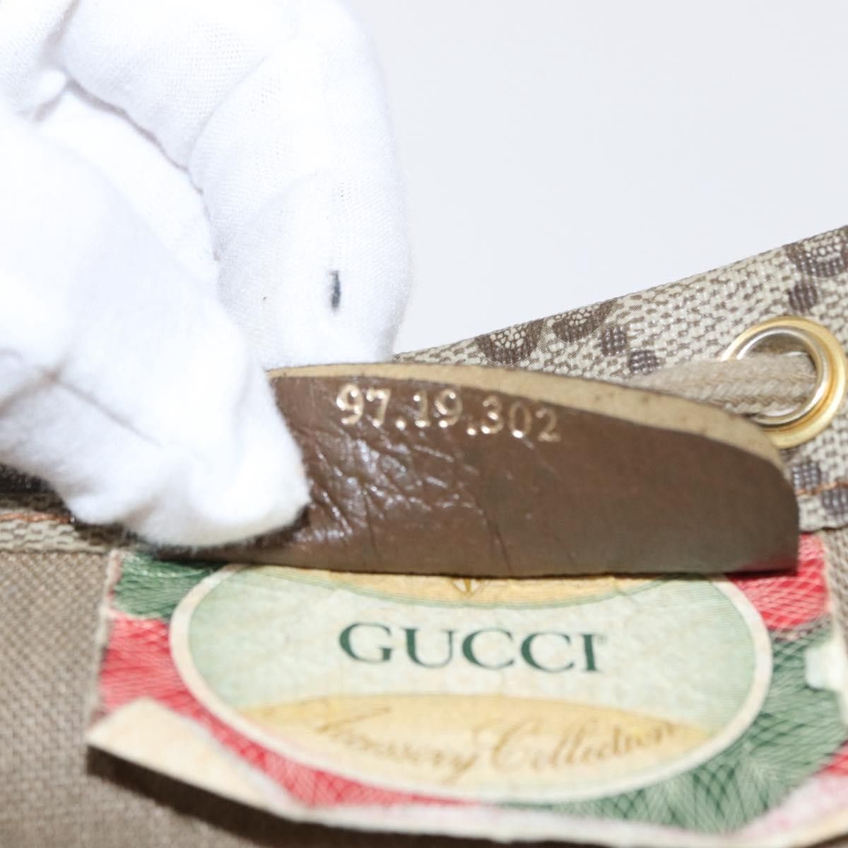 Gucci Gucci Drawstring Shoulder Bag GG Canvas with Leather Size ONE SIZE - 7 Thumbnail